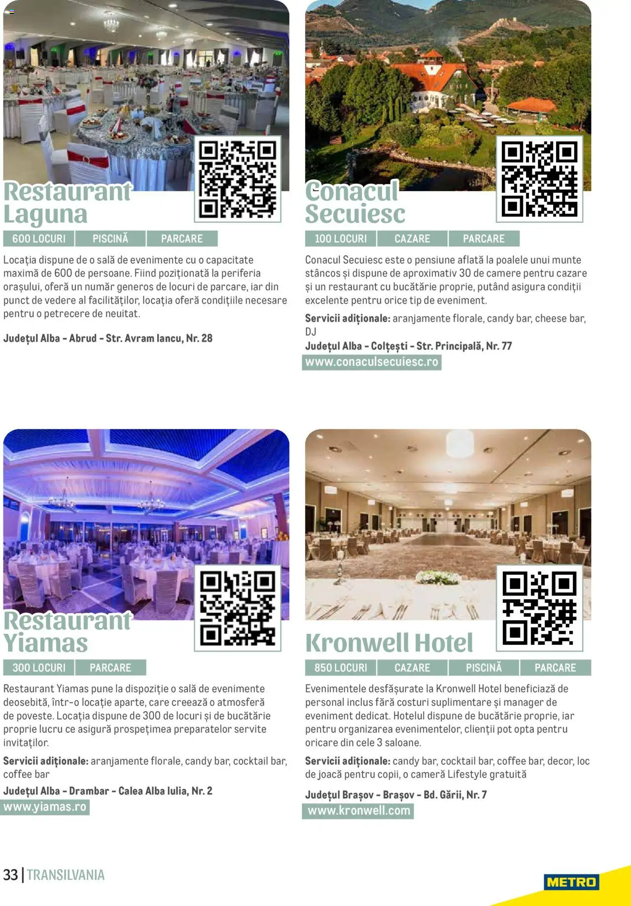 Metro catalog - Ghid Locații pentru Evenimente – valabil de la 09.05.2024 | Pagină: 33 | Produse: Cameră, Piscină, Bucătărie, Cocktail