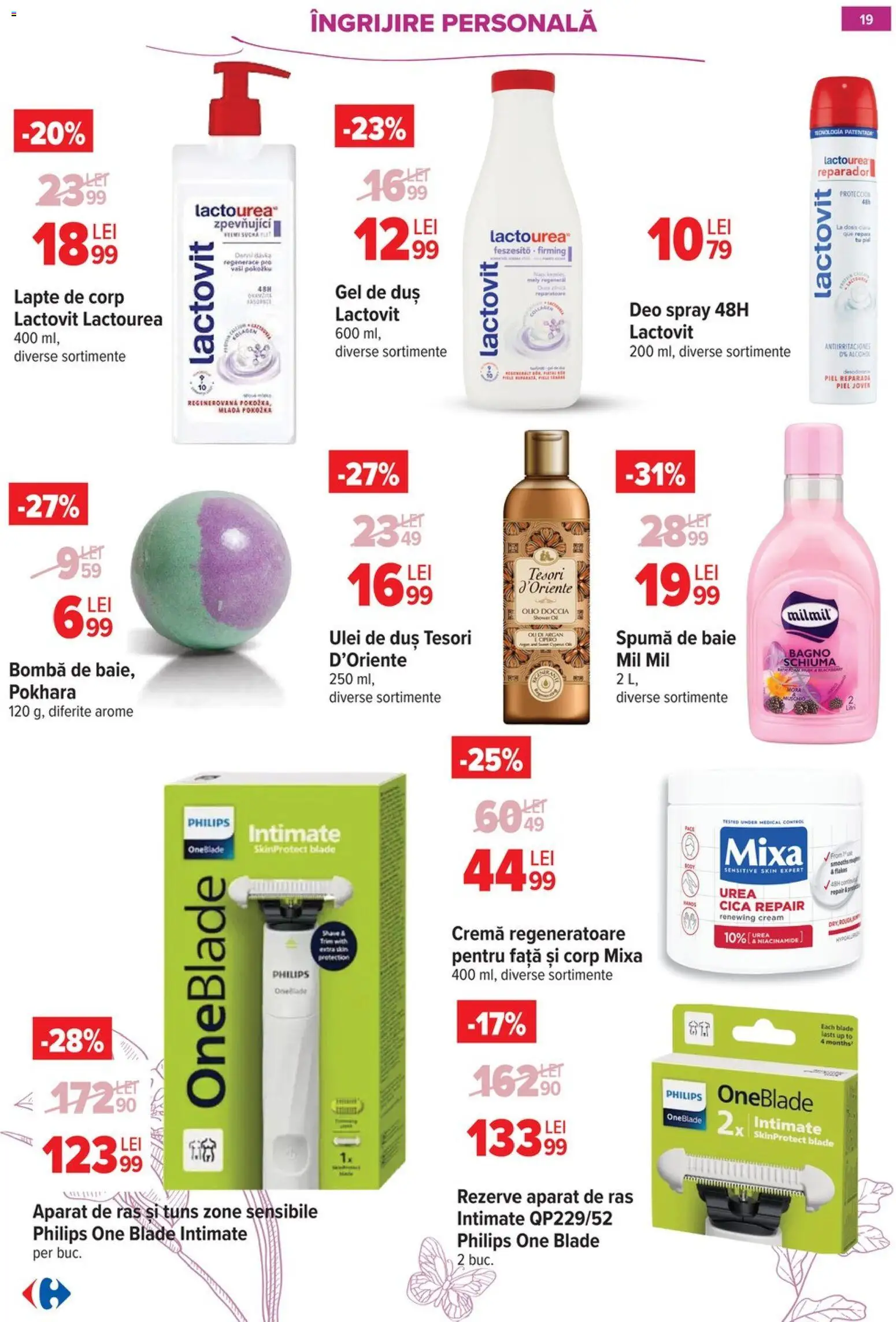 Noul catalog Carrefour – valabil de la 18.02.2026 | Pagină: 19 | Produse: Enginar, Lapte, Ulei, Spumă de baie