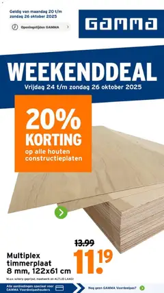 GAMMA - Weekend folder - Voorbeeld van een folder van GAMMA, geldig van 24.10.2025