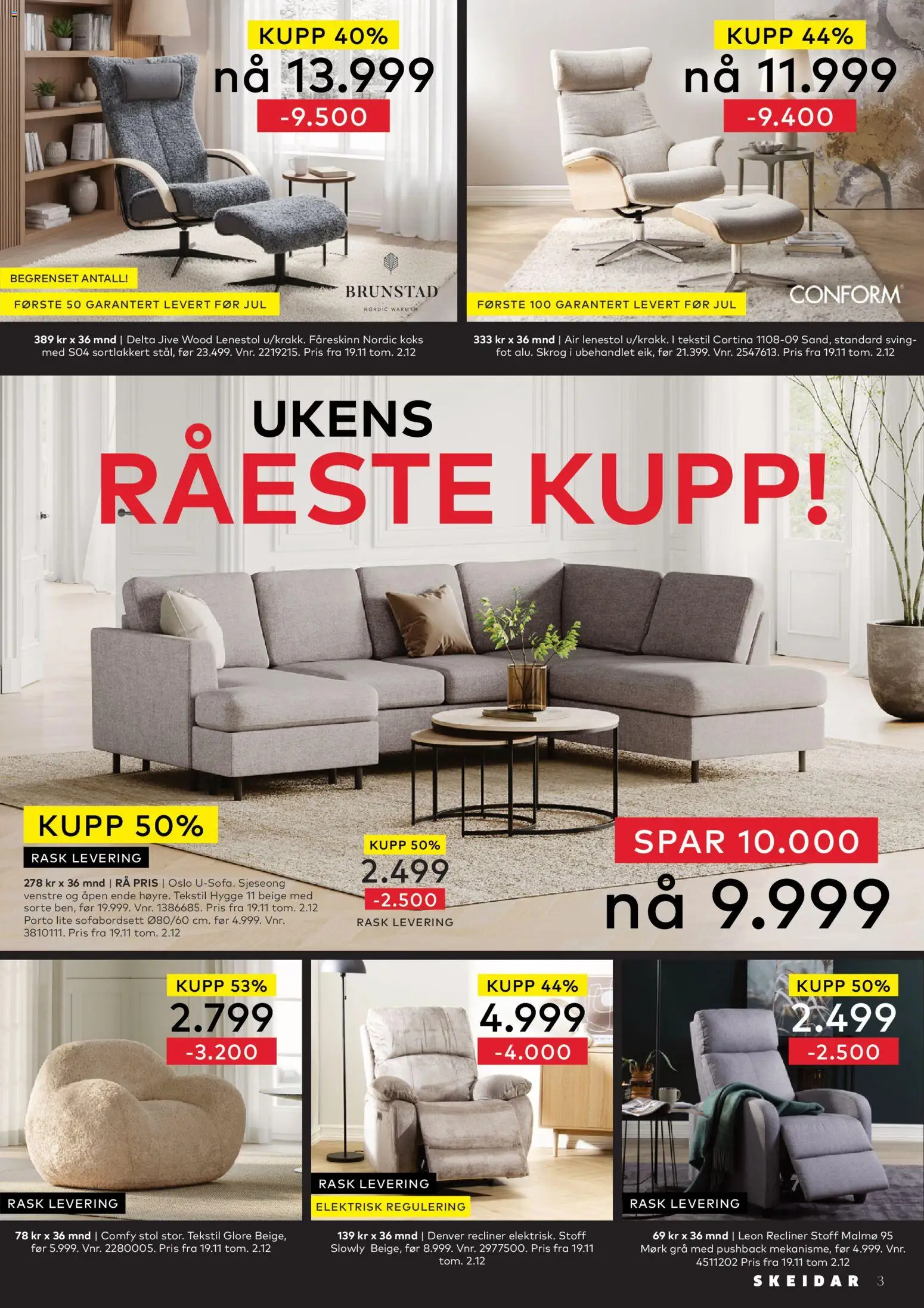 {H1} | Side: 3 | Produkter: Lenestol, Stol