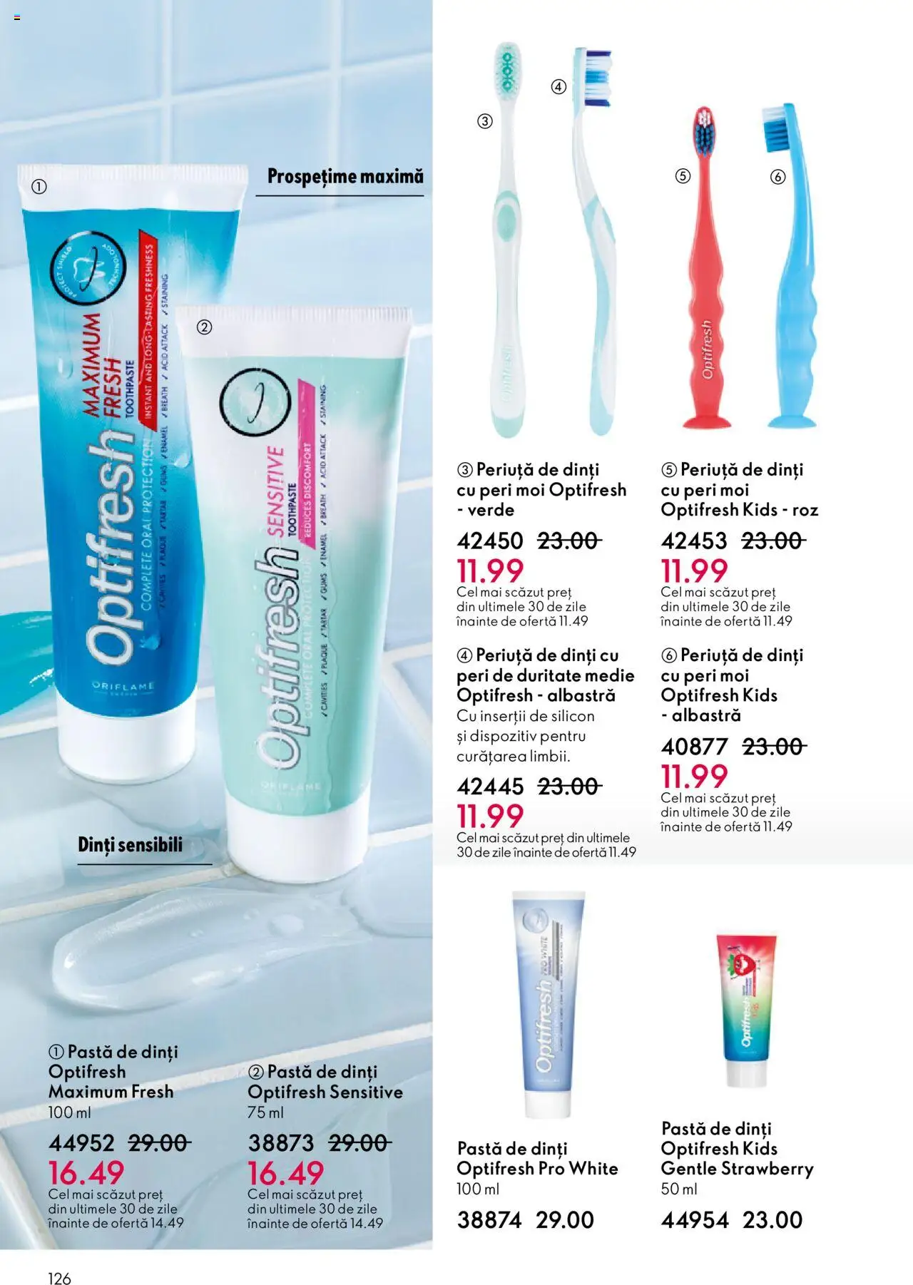Oriflame catalog 13 2025 – valabil de la 10.09.2025 | Pagină: 126 | Produse: Pastă de dinți, Periuță de dinți