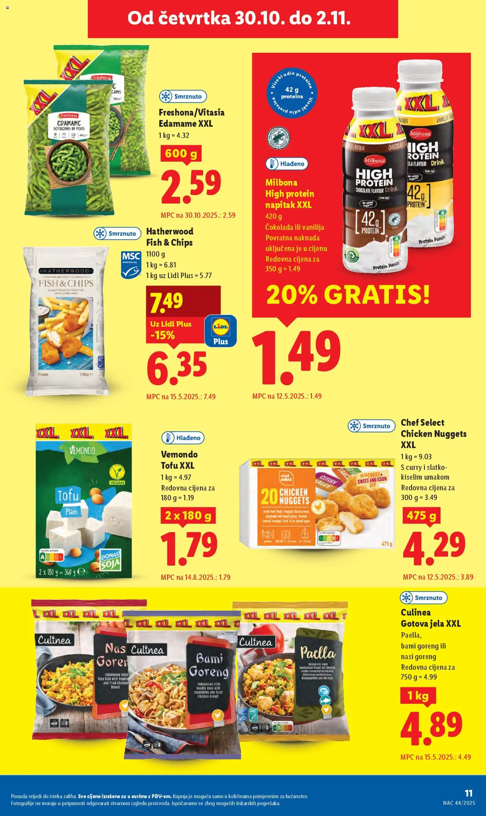 Lidl katalog | vrijedi od 29.10.2025 | Stranica: 11 | Proizvodi: Čokolada, Noodle, Vegeta, Tofu