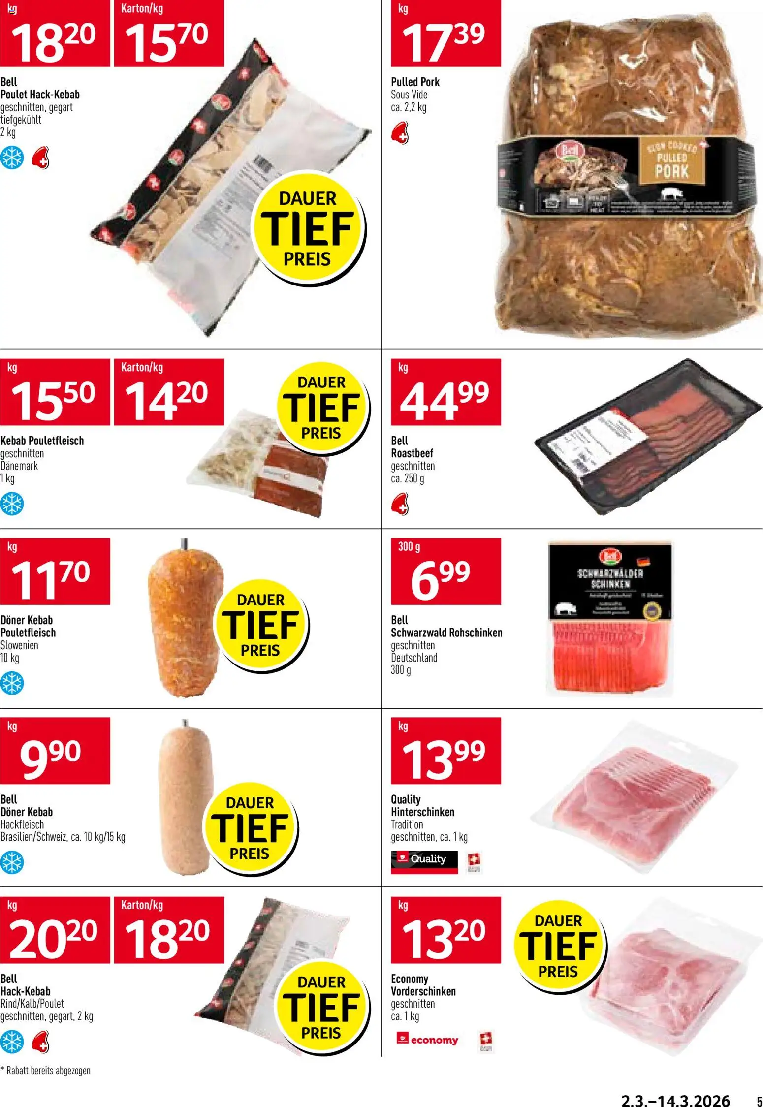 Prodega Aktionen Take Away – gültig ab 02.03.2026 | Seite: 5 | Produkte: Schinken, Tabasco Sauce