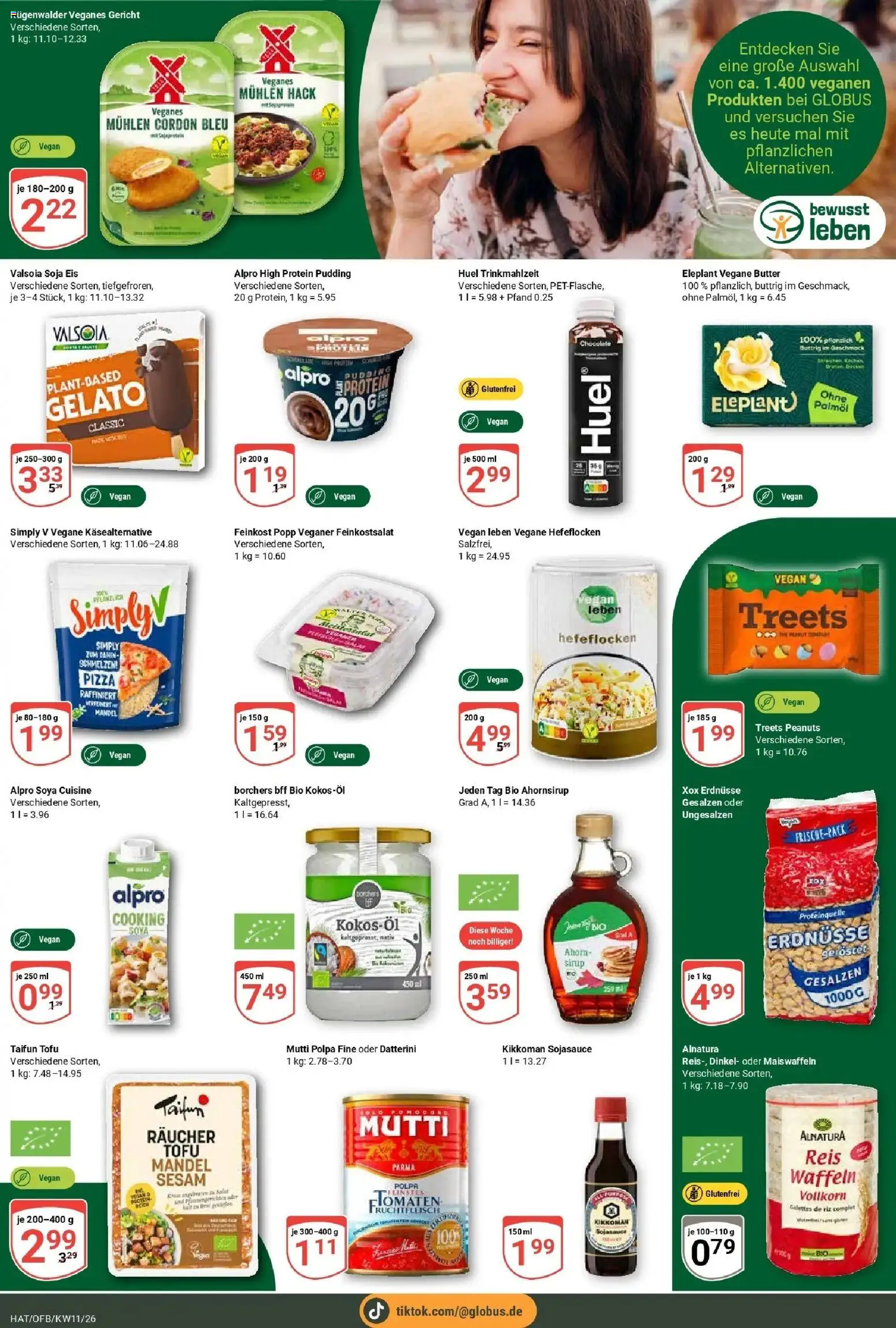 Globus prospekt Hattersheim	 – gültig ab 09.03.2026 | Seite: 15 | Produkte: High protein pudding, Butter, Pizza, Eis