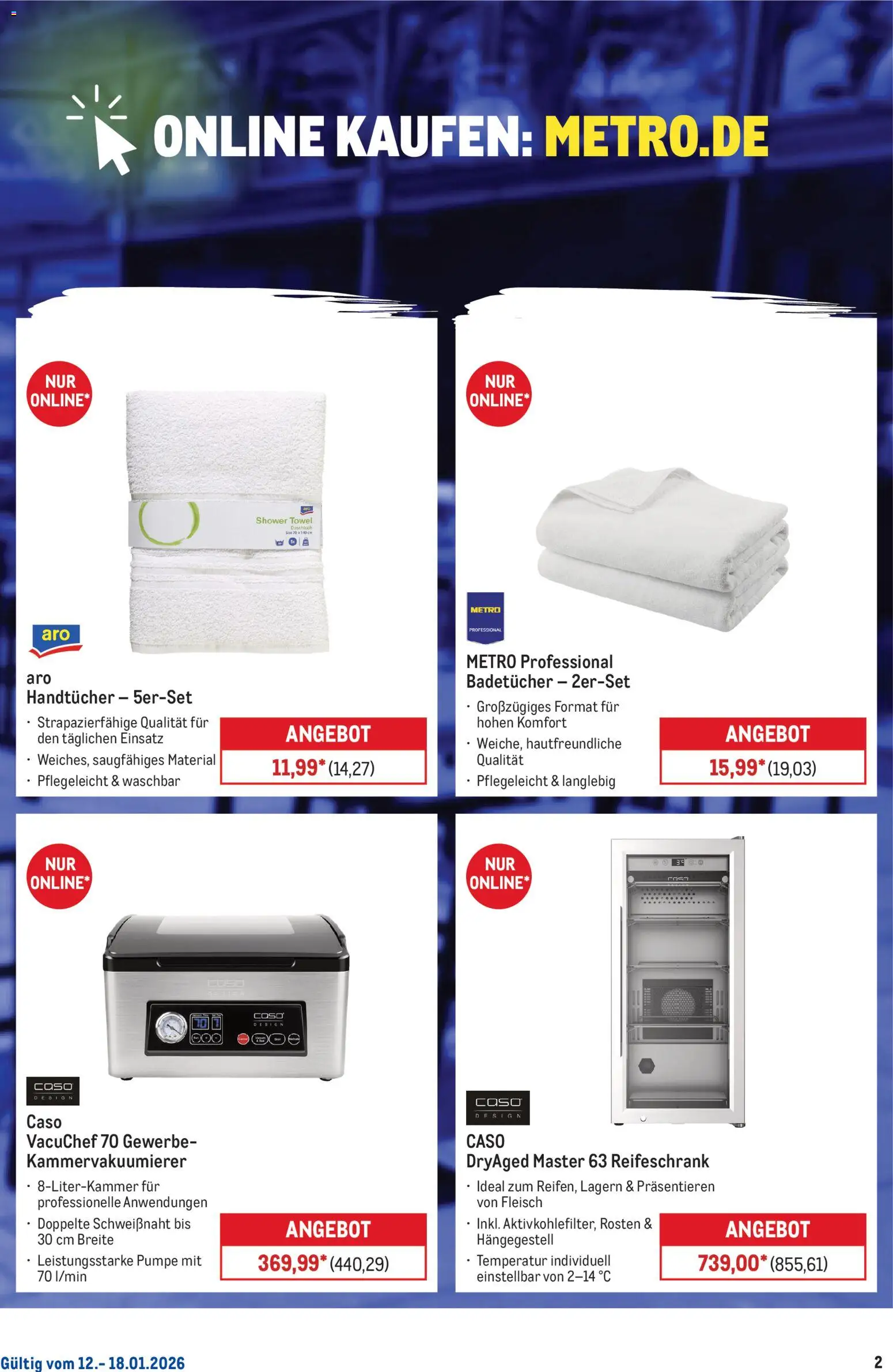 Metro  Online: Wochen-Angebote – gültig ab 12.01.2026 | Seite: 2 | Produkte: Fleisch