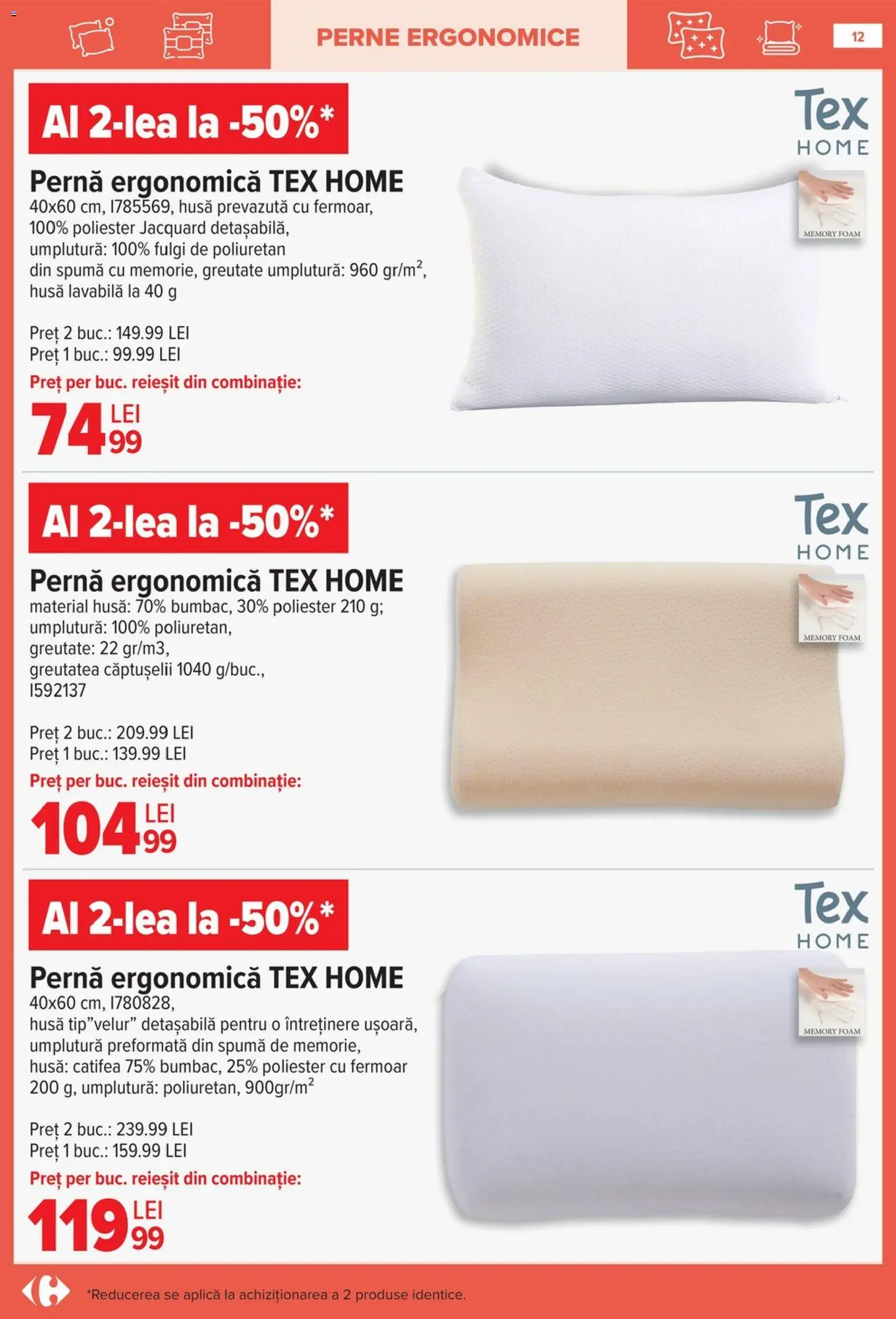 Noul catalog Carrefour – valabil de la 14.01.2026 | Pagină: 12 | Produse: Pernă, Türk kahvesi öğütme değirmeni, Fulgi