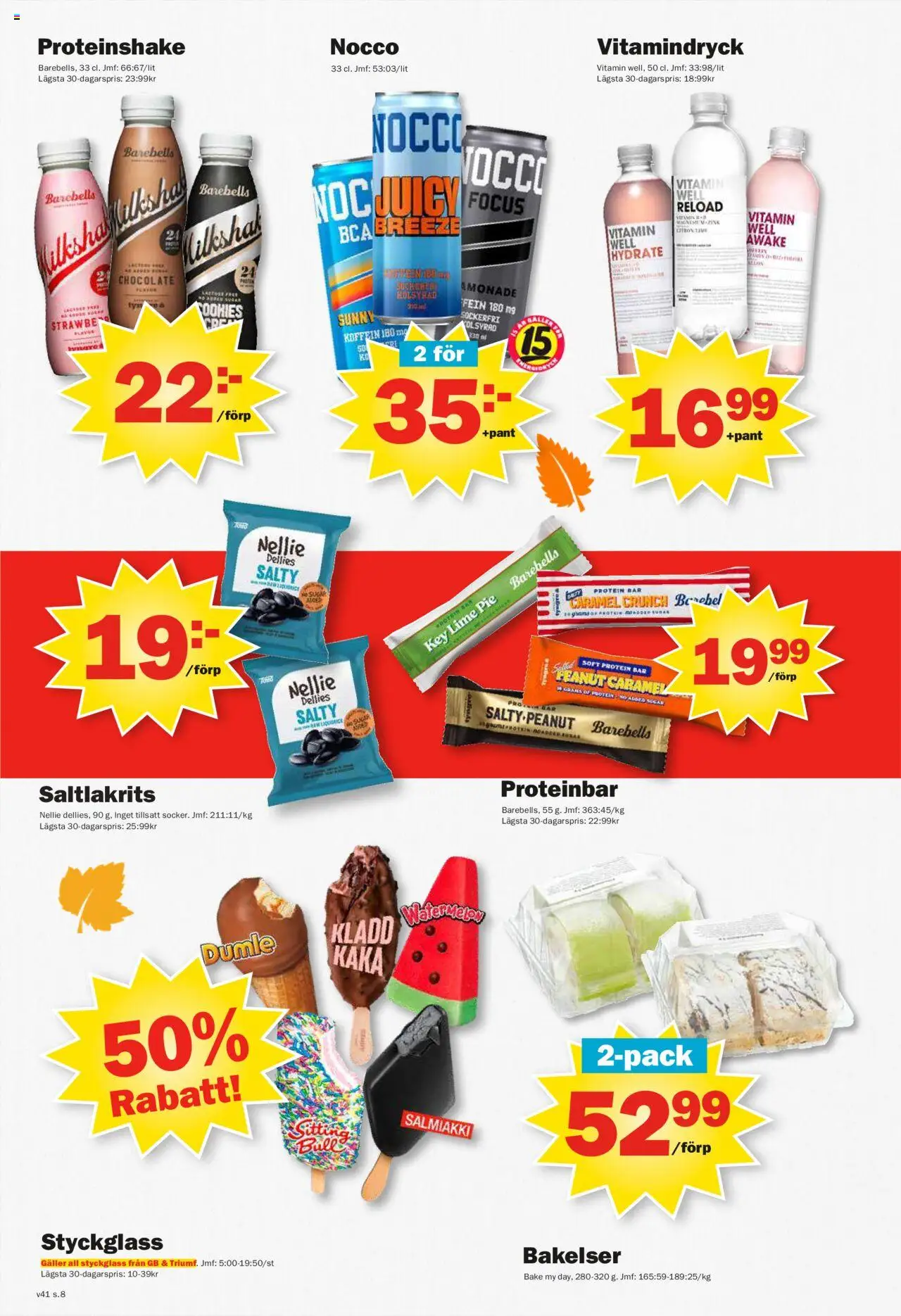 Pekås reklamblad aktuell från 06.10.2025 | Sida: 8 | Produkter: Galler, Proteinbar, Lime