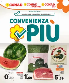 Anteprima del volantino Conad Convenienza Più Campania catalogo valido a partire dal 06.08.2025