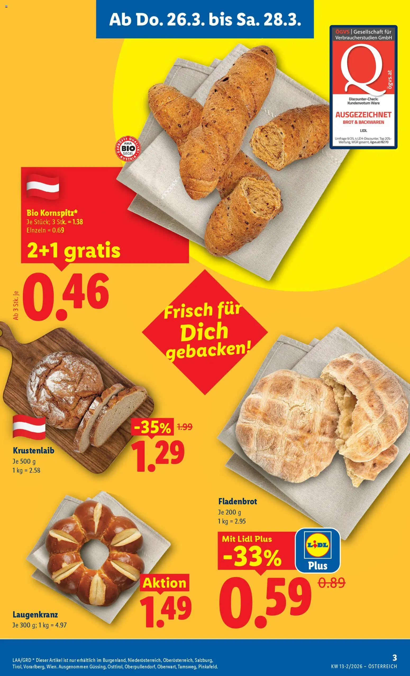Lidl Flugblatt - Altenmarkt im Pongau, St. Johann im Pongau, Zell am See gültig ab 26.03.2026 | Seite: 5 | Produkte: Brot