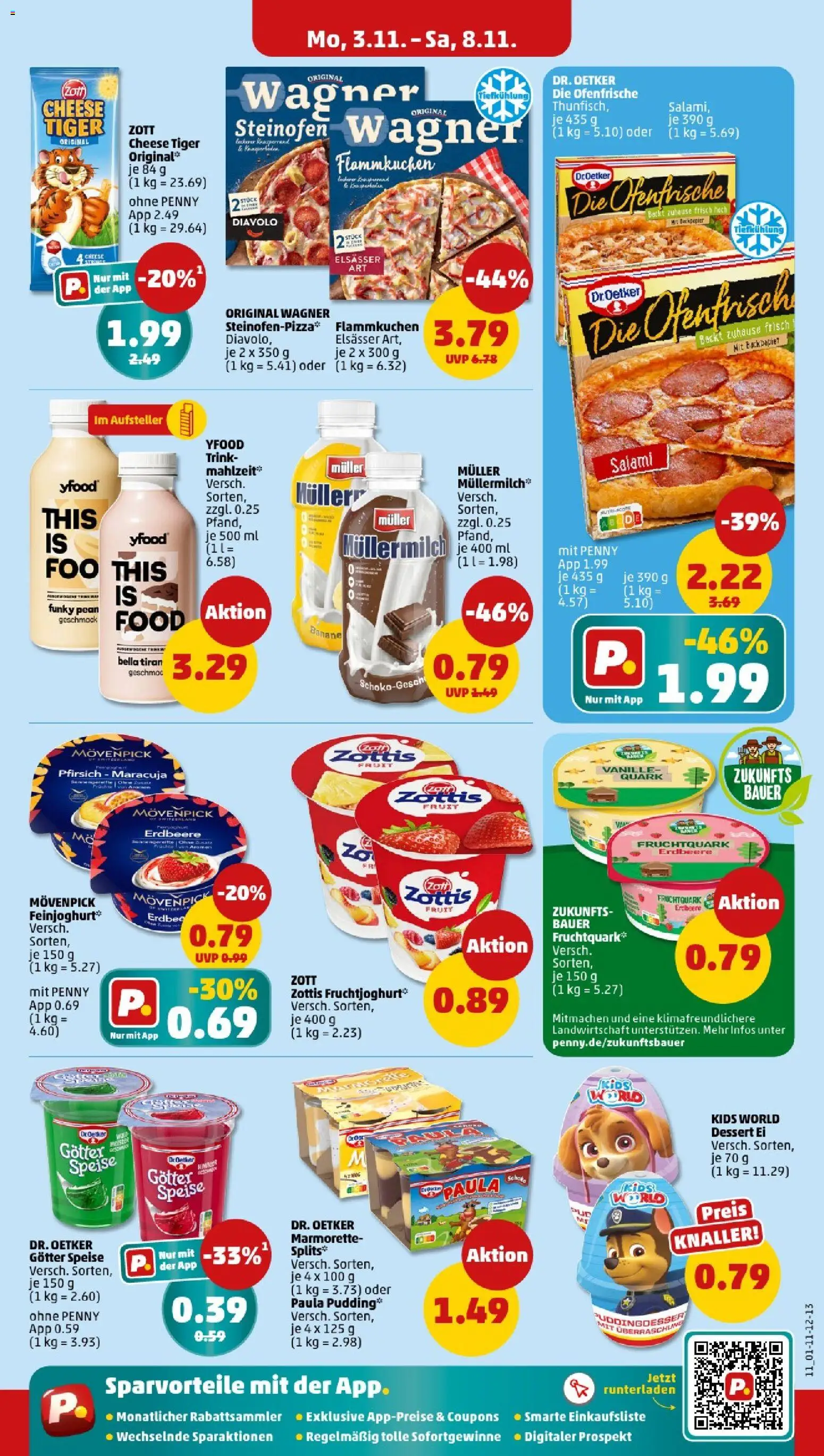 Penny - Sachsen  – gültig ab 03.11.2025 | Seite: 13 | Produkte: Pudding, Ofenfrische, Pfirsich, Salami