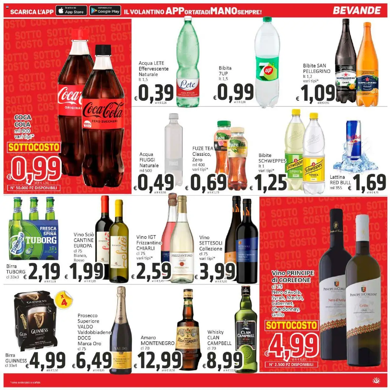 Volantino Paghi Poco del 09.09.2025 | Pagina: 17 | Prodotti: Acqua Lete, Acqua, Bibita, Red Bull