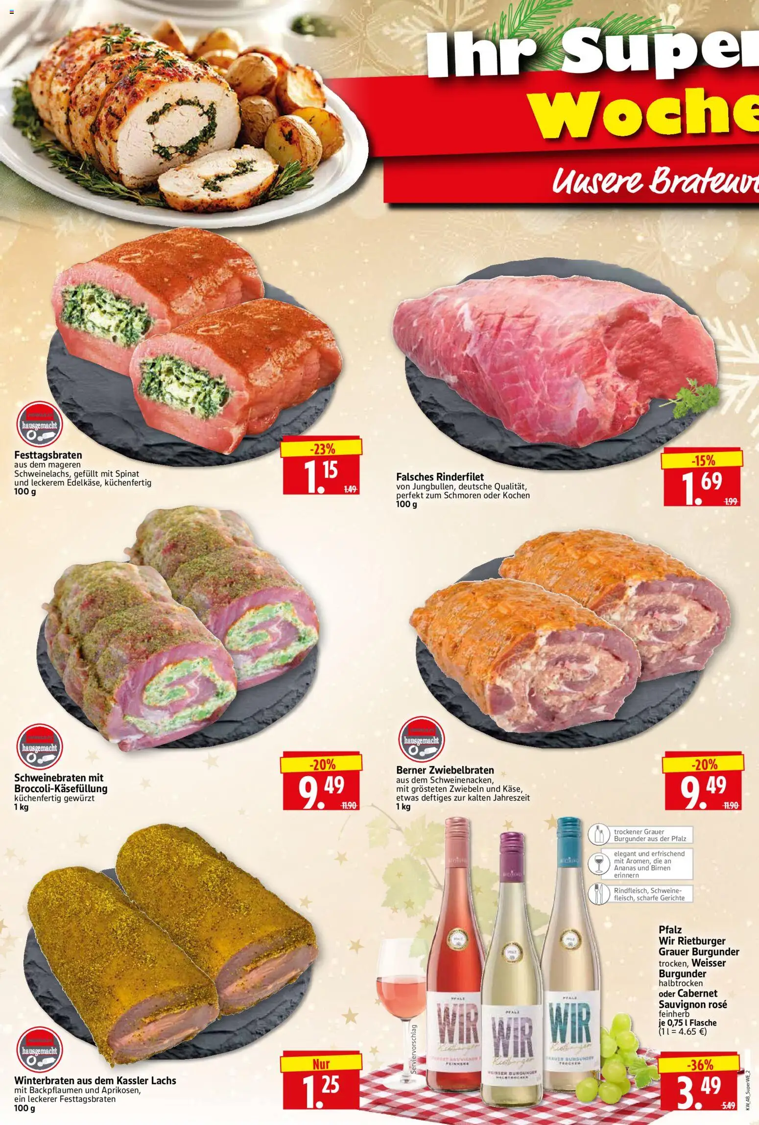 HERKULES Sonderbeilage – gültig ab 27.11.2025 | Seite: 2 | Produkte: Rinderfilet, Ananas, Lachs, Zwiebeln