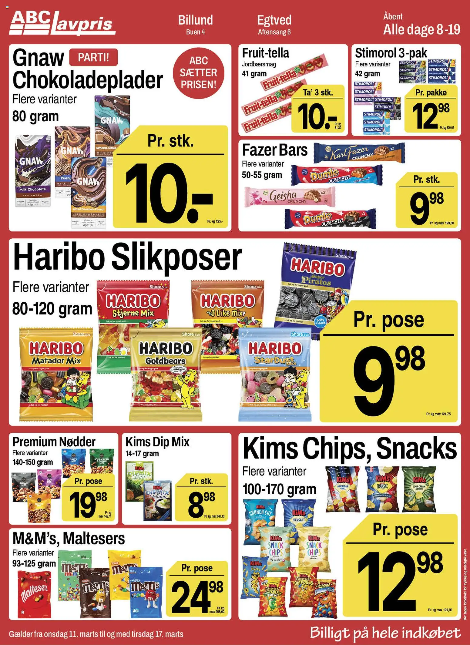 Abc Lavpris tilbudsavis – gyldig fra 11.03.2026 | Side: 10 | Produkter: Nødder