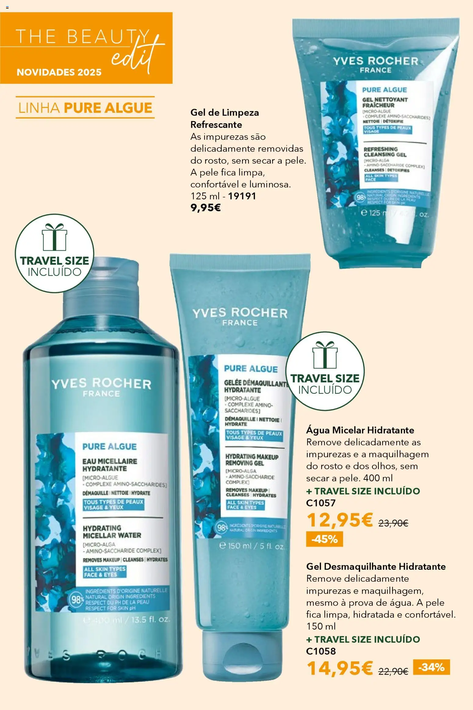 Yves Rocher catálogo 16 │ válido de 17.12.2025 | Página: 22 | Produtos: Agua, Água micelar, Maquilhagem, Gel de limpeza