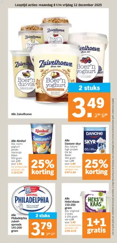 Alle Zuivelhoeve Boer'n yoghurt, Various flavors of Zuivelhoeve Boer'n yoghurt - Voorbeeld van een folder van Albert Heijn, geldig van 08.12.2025 | Pagina: 15 | Producten: Zuivel, Room, Pavilon, Fruit