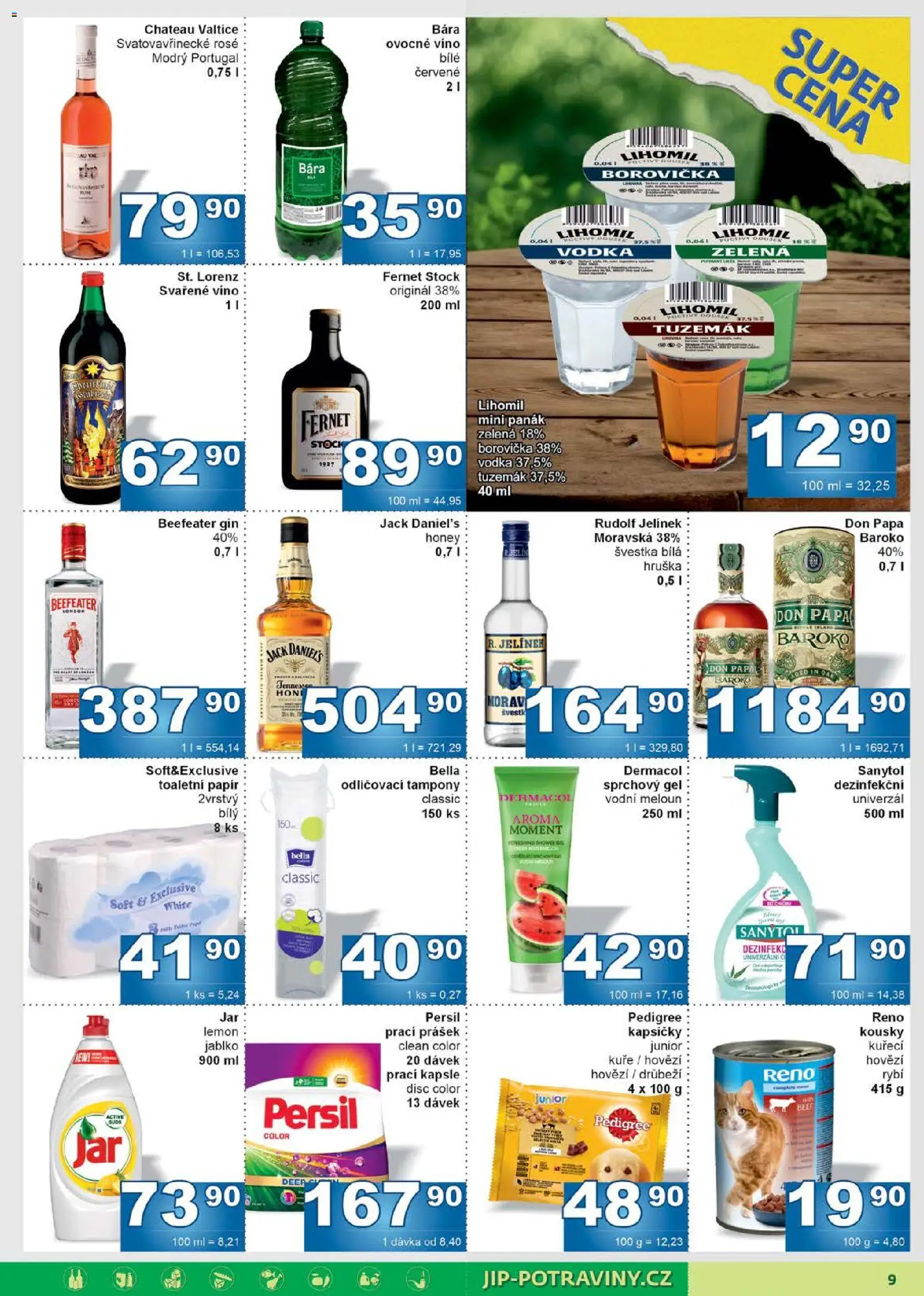 Jip leták od 14.01.2026 | Strana: 9 | Produkty: Svařené víno, Pedigree, Kuře, Jelínek