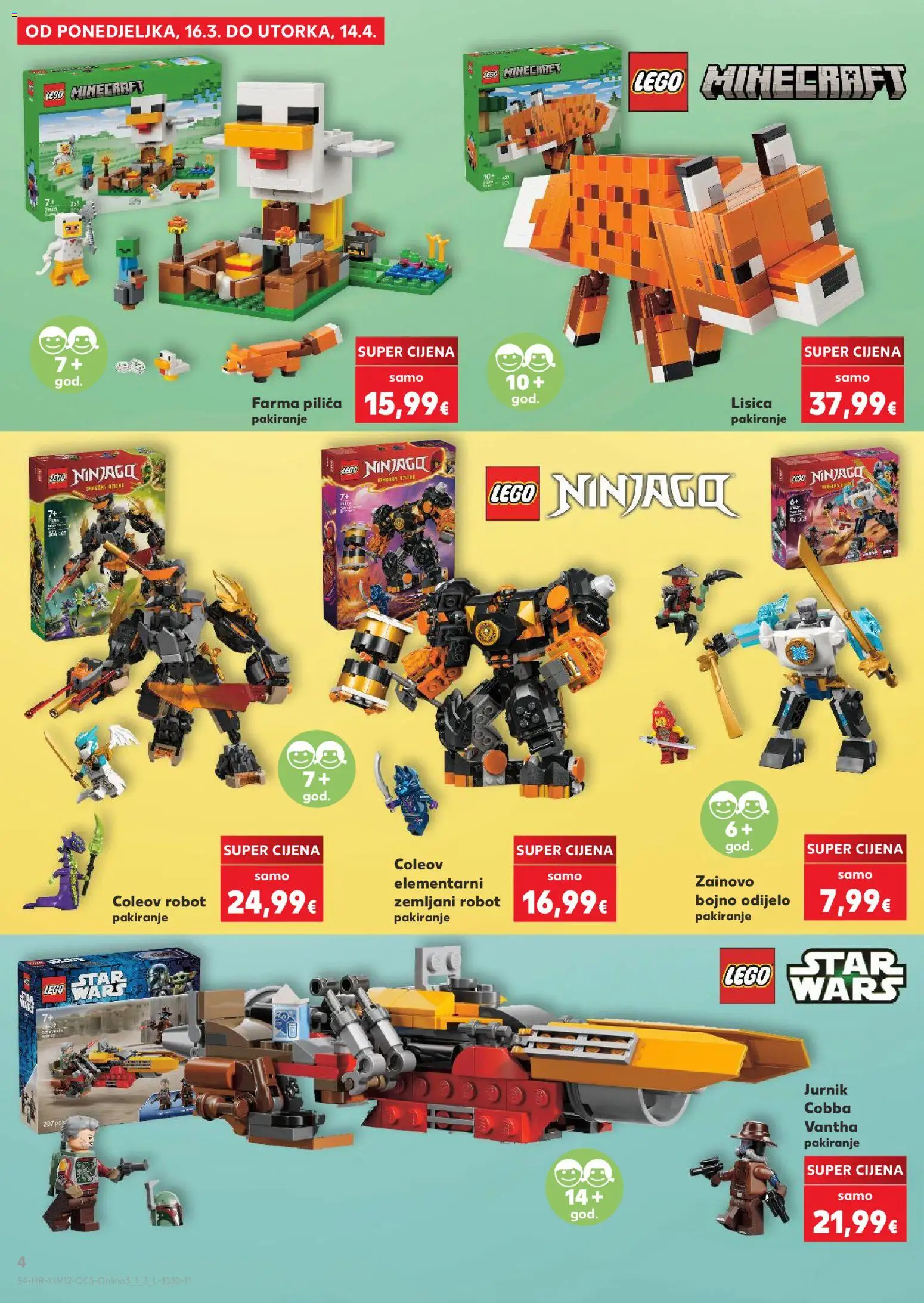 Kaufland katalog | vrijedi od 16.03.2026 | Stranica: 4 | Proizvodi: Robot, Odijelo, Lego