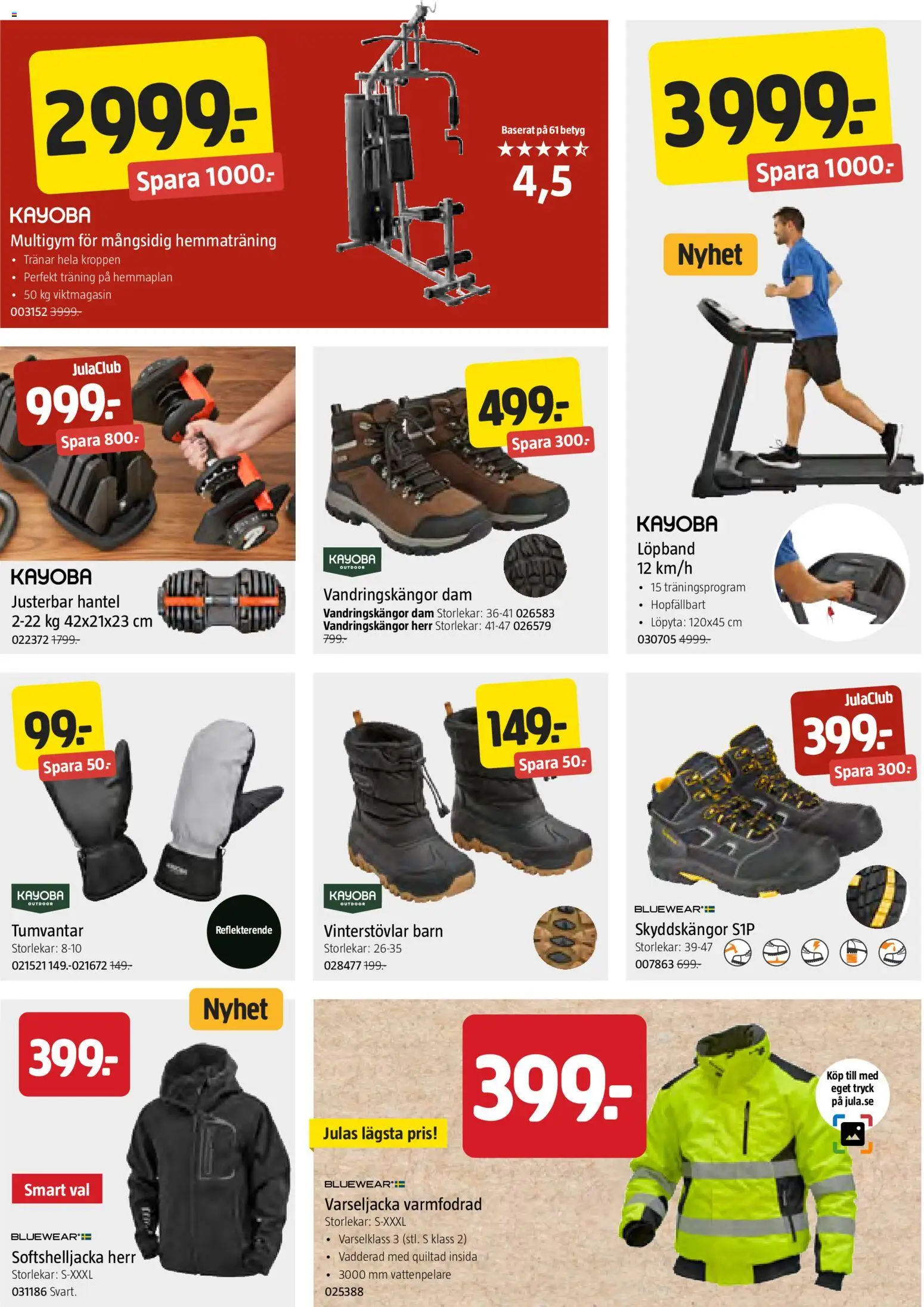 Jula reklamblad aktuell från 30.10.2025 | Sida: 6 | Produkter: Löpband