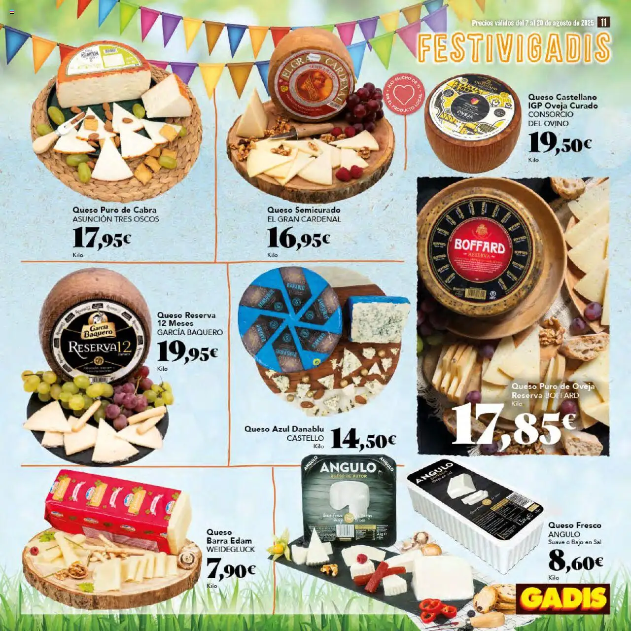 Gadis folleto │ válido desde el 07.08.2025 | Página: 11 | Productos: Queso, Queso fresco