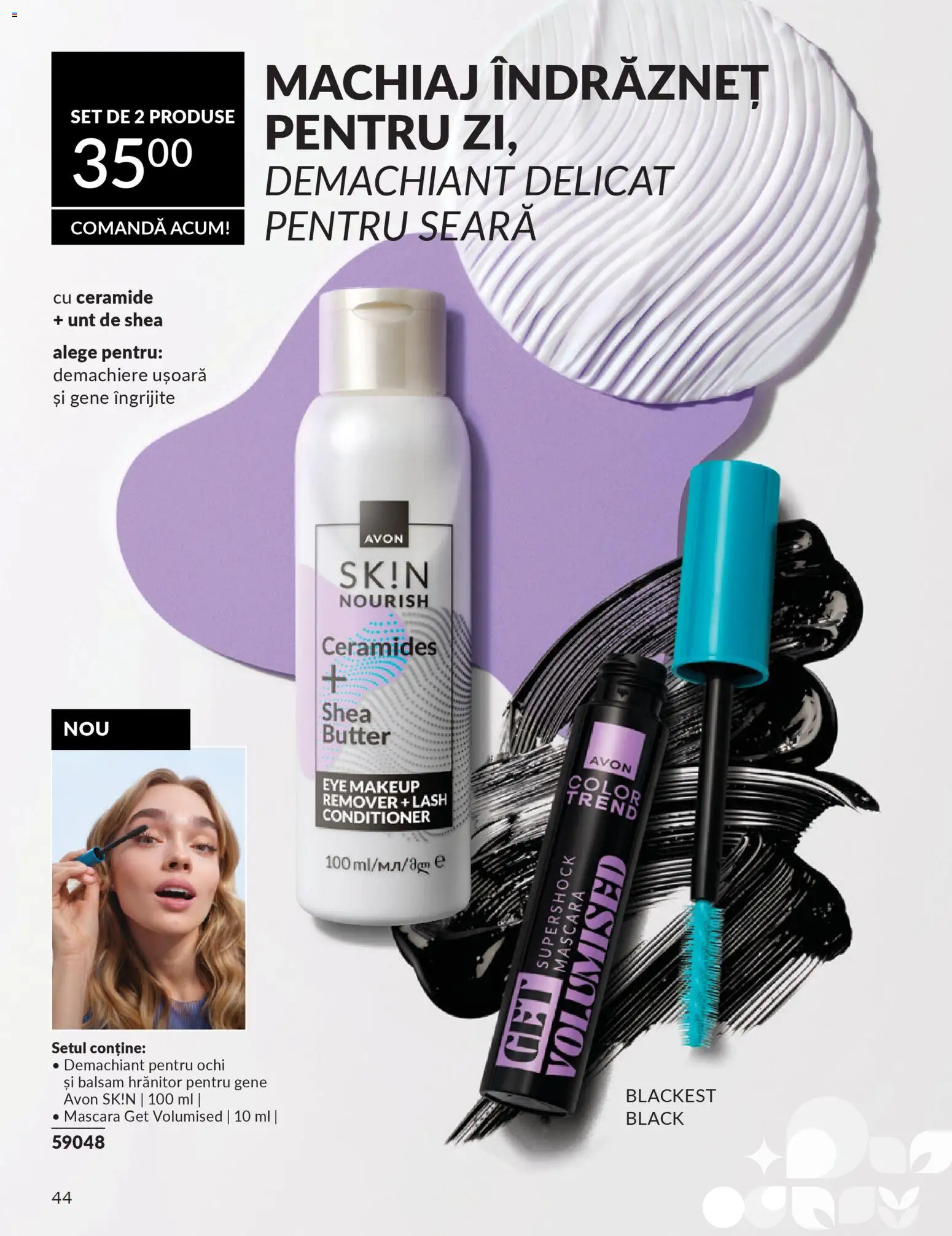 Noul catalog Avon – valabil de la 01.02.2026 | Pagină: 44 | Produse: Machiaj, Mascara, Balsam, Unt