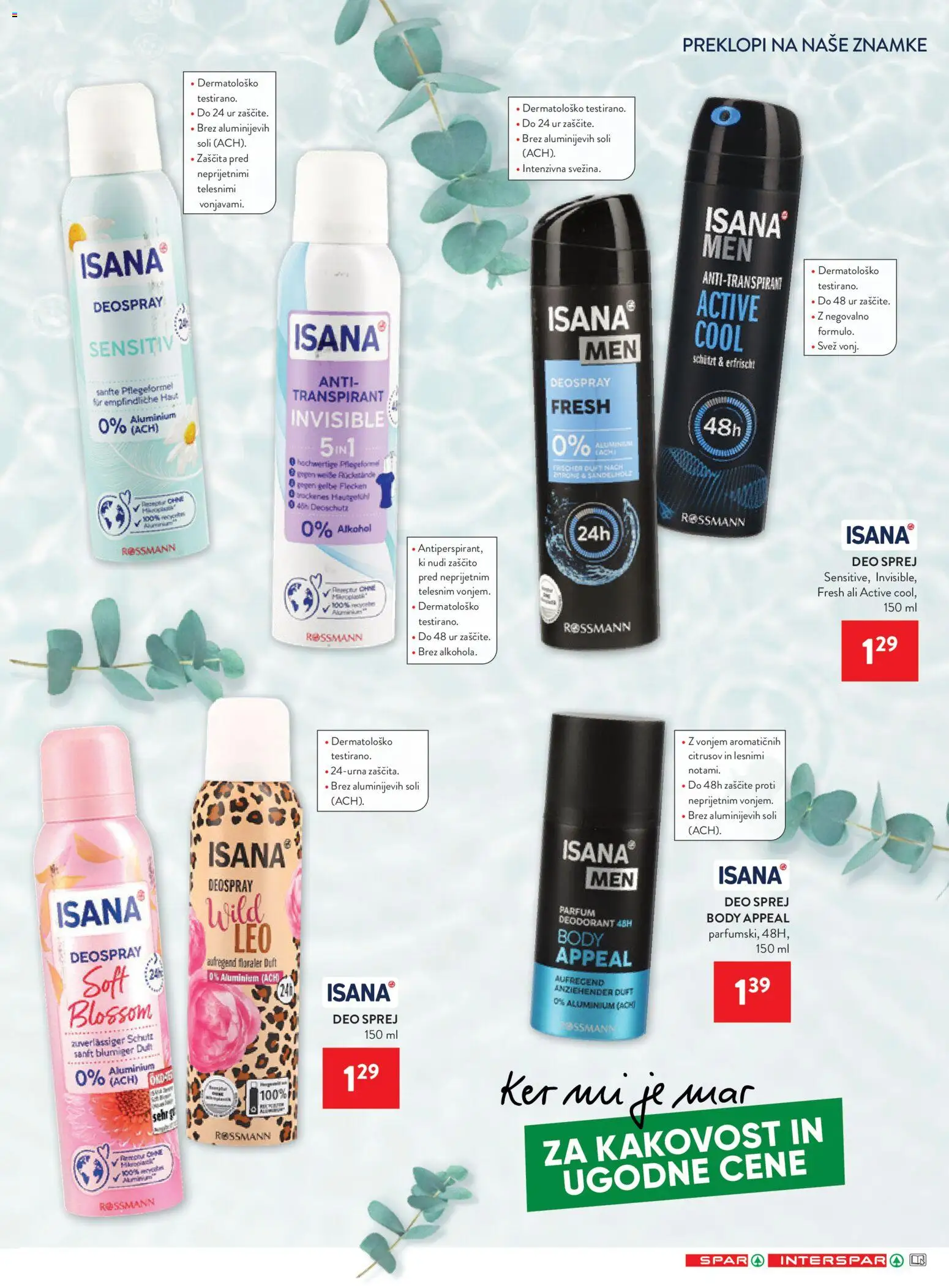 Novi Spar katalog ponudbe – veljaven od 22.04.2026 | Stran: 31 | Izdelki: Parfum, Deodorant