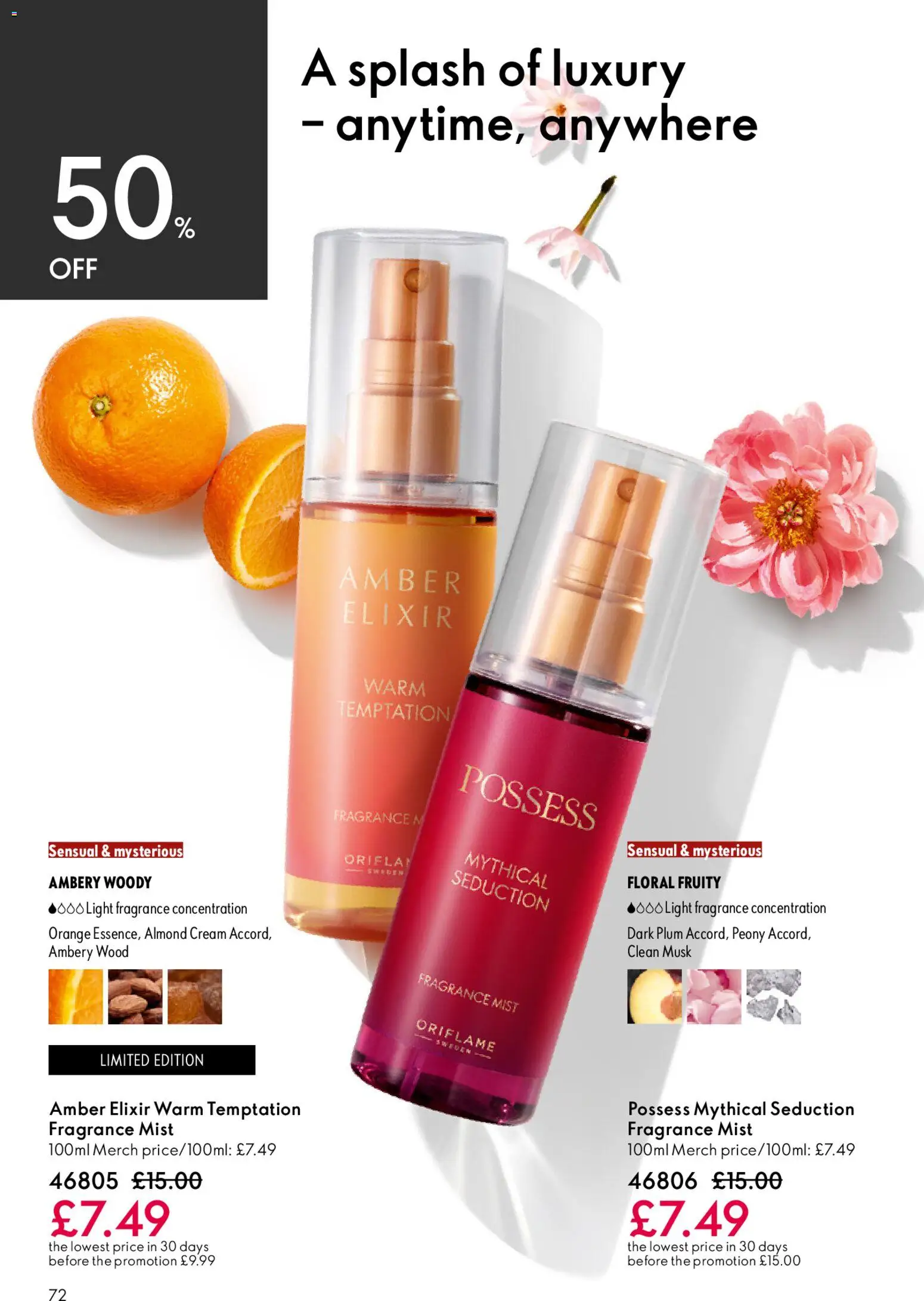 {H1} | Page: 72 | Products: Fragrance, Cream, Orange