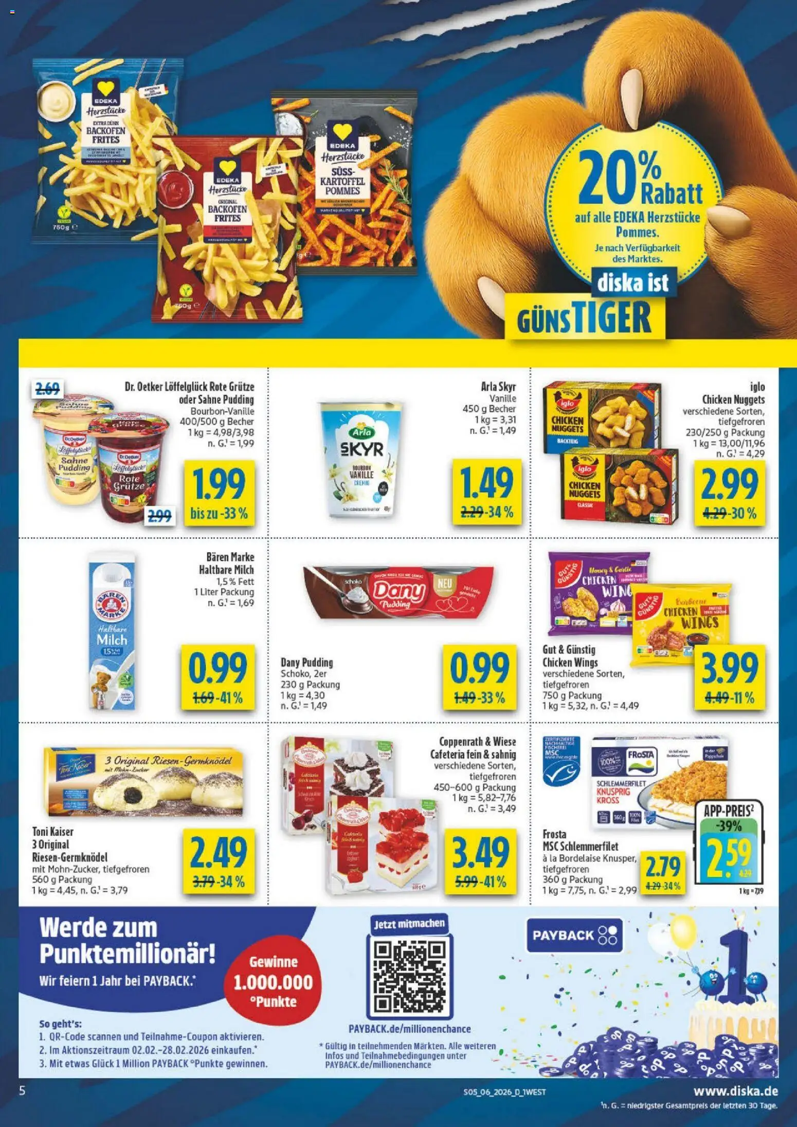 Diska - Diska Angebote Bayern KW06 – gültig ab 02.02.2026 | Seite: 5 | Produkte: Haltbare milch, Frosta, Skyr, Sahne