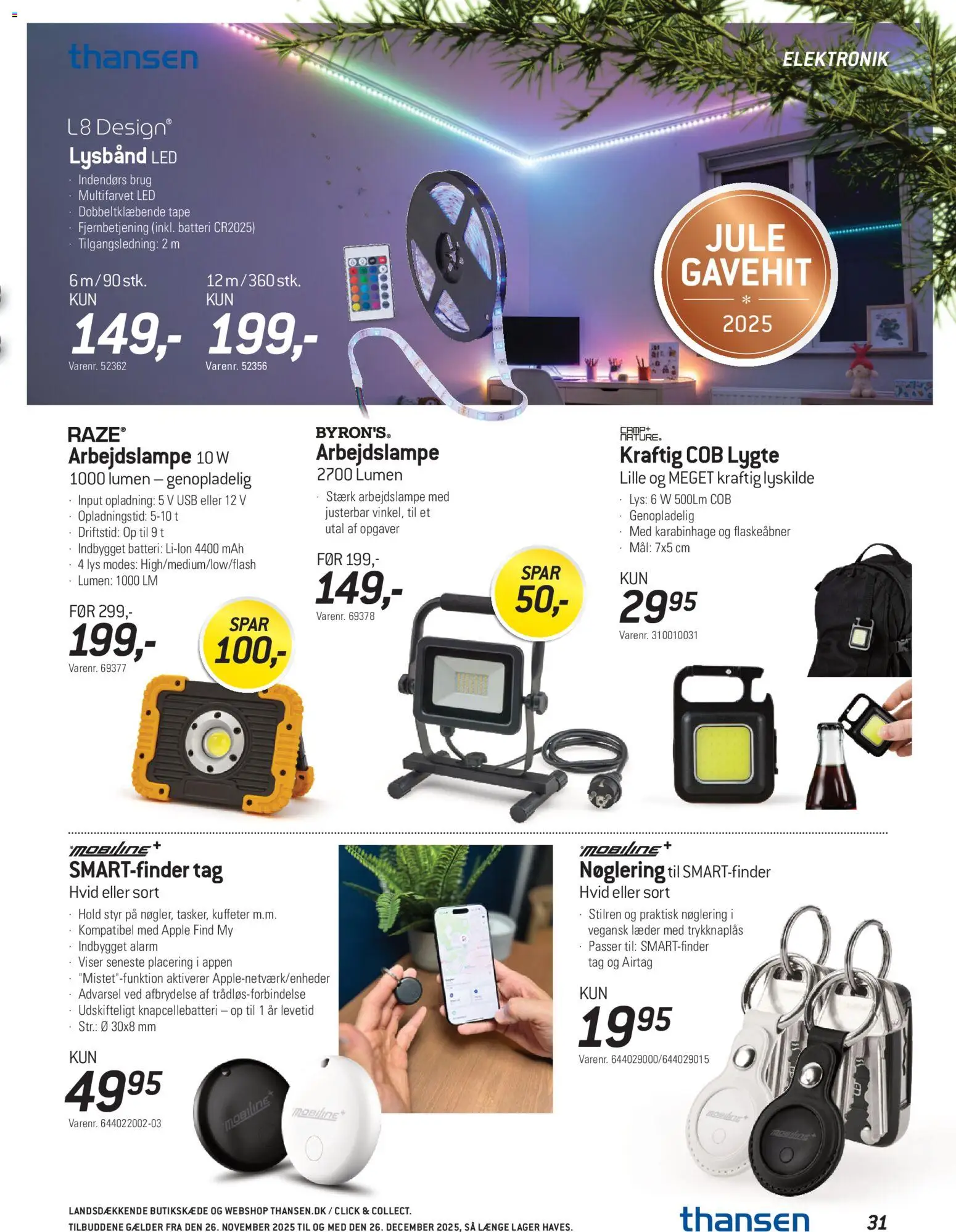 Thansen tilbudsavis – gyldig fra 26.11.2025 | Side: 31 | Produkter: USB, Batteri
