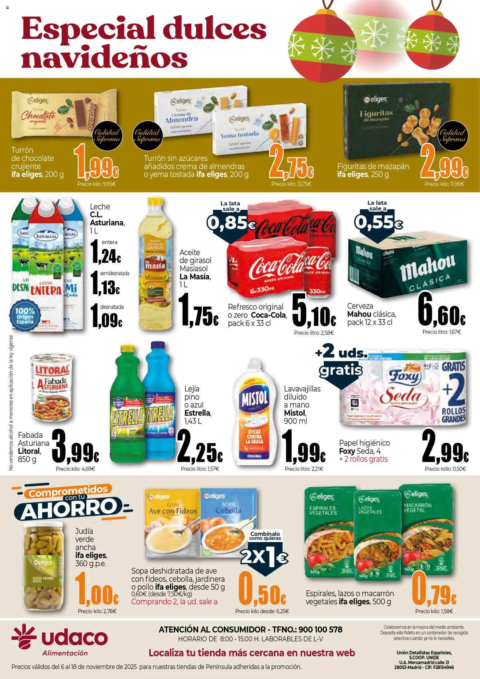 Unide - Comprometidos con tu ahorro  │ válido desde el 06.11.2025 | Página: 2 | Productos: Leche, Aceite, Chocolate, Crema