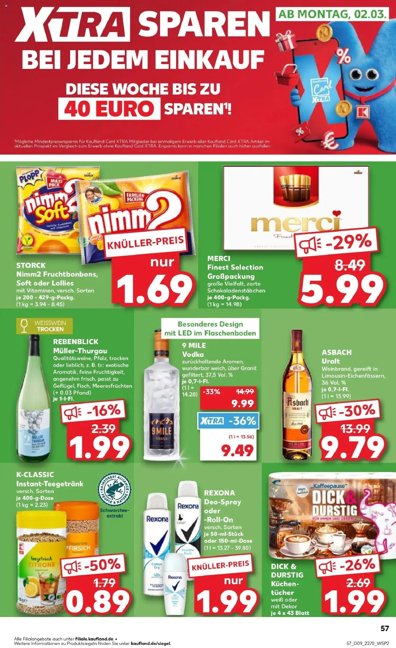 Kaufland prospekt Aschaffenburg	 – gültig ab 26.02.2026 | Seite: 57 | Produkte: Merci, Deodorant, Deospray, Kuchen