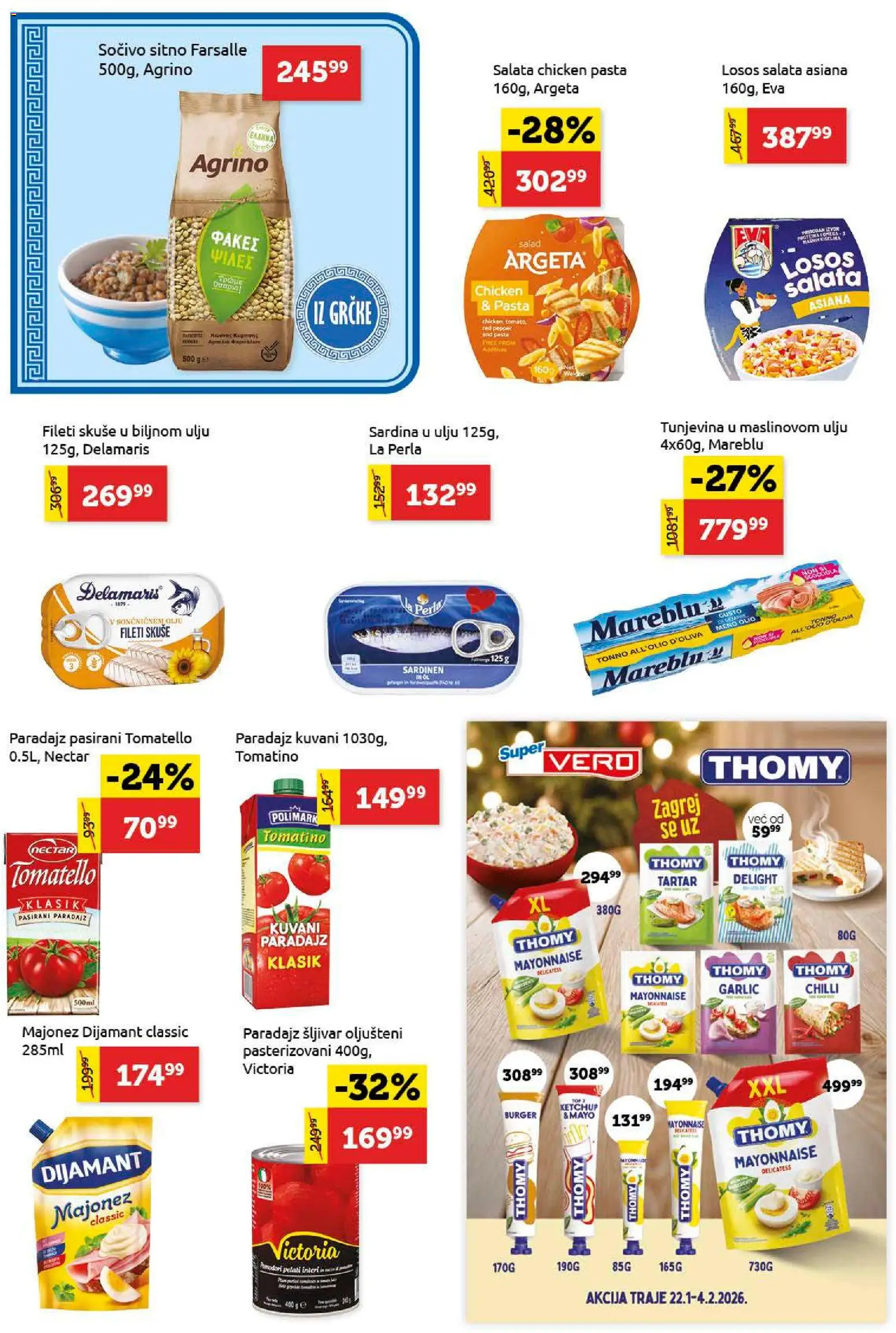 SuperVERO katalog - važi od 22.01.2026 | Strana: 8 | Proizvode: Majonez, Salata, Burger, Sardina