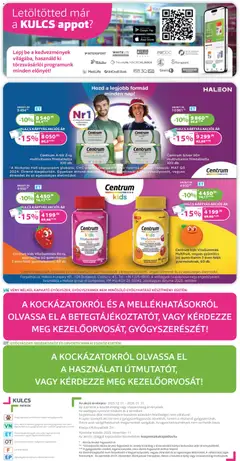 Kulcs Patika Akciós újság - amely érvényes a következő dátumtól: 01.12.2025 | Oldal: 20 | Termékek: Pesto, Gyümölcs, Multivitamin
