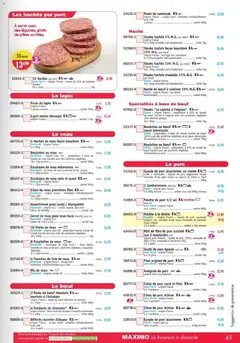 Maximo - Prévisualisation de Maximo catalogue valide à partir de 02.03.2026 | Page: 45 | Produits: Palette à la diable, Viande hachée, Sauté de porc, Foie de veau