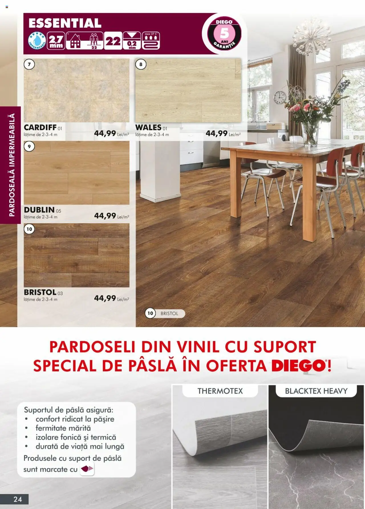 Noul catalog Diego – valabil de la 01.04.2024 | Pagină: 24 | Produse: Pardoseală