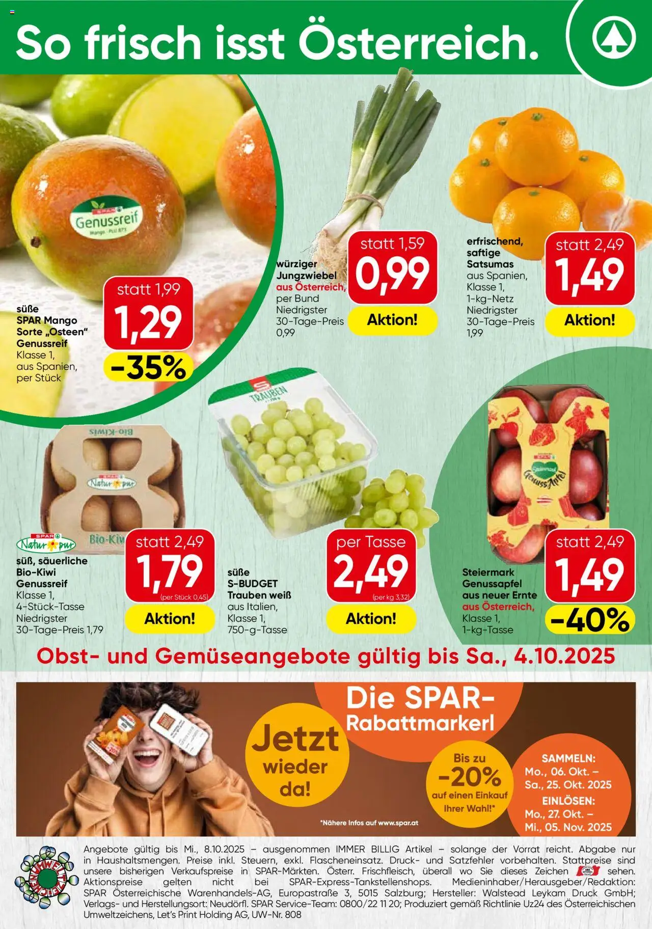 Spar Flugblatt - Wien gültig ab 02.10.2025 | Seite: 16 | Produkte: Obst, Mango