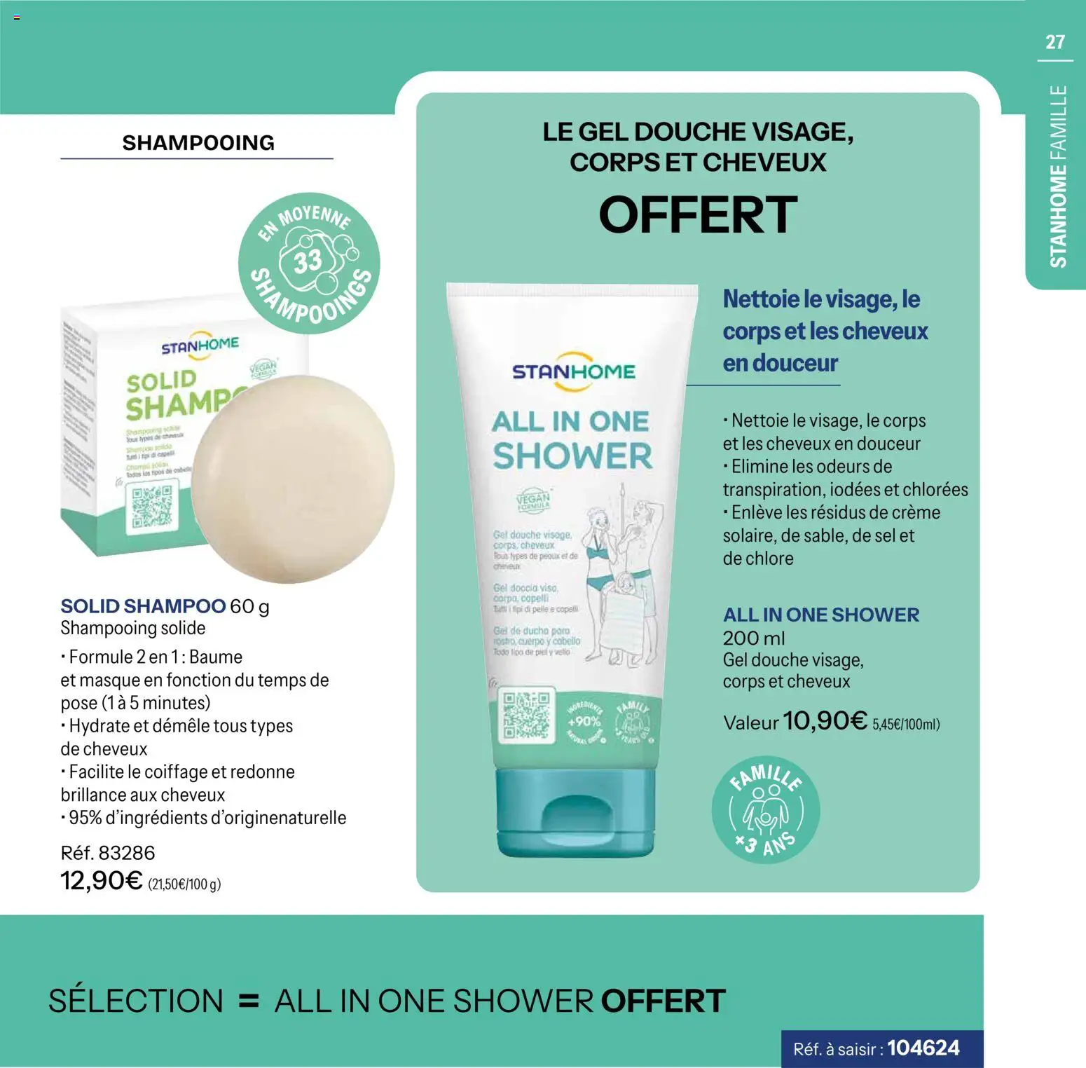 {H1} | Page: 27 | Produits: Masque, Sel, Douche, Crème