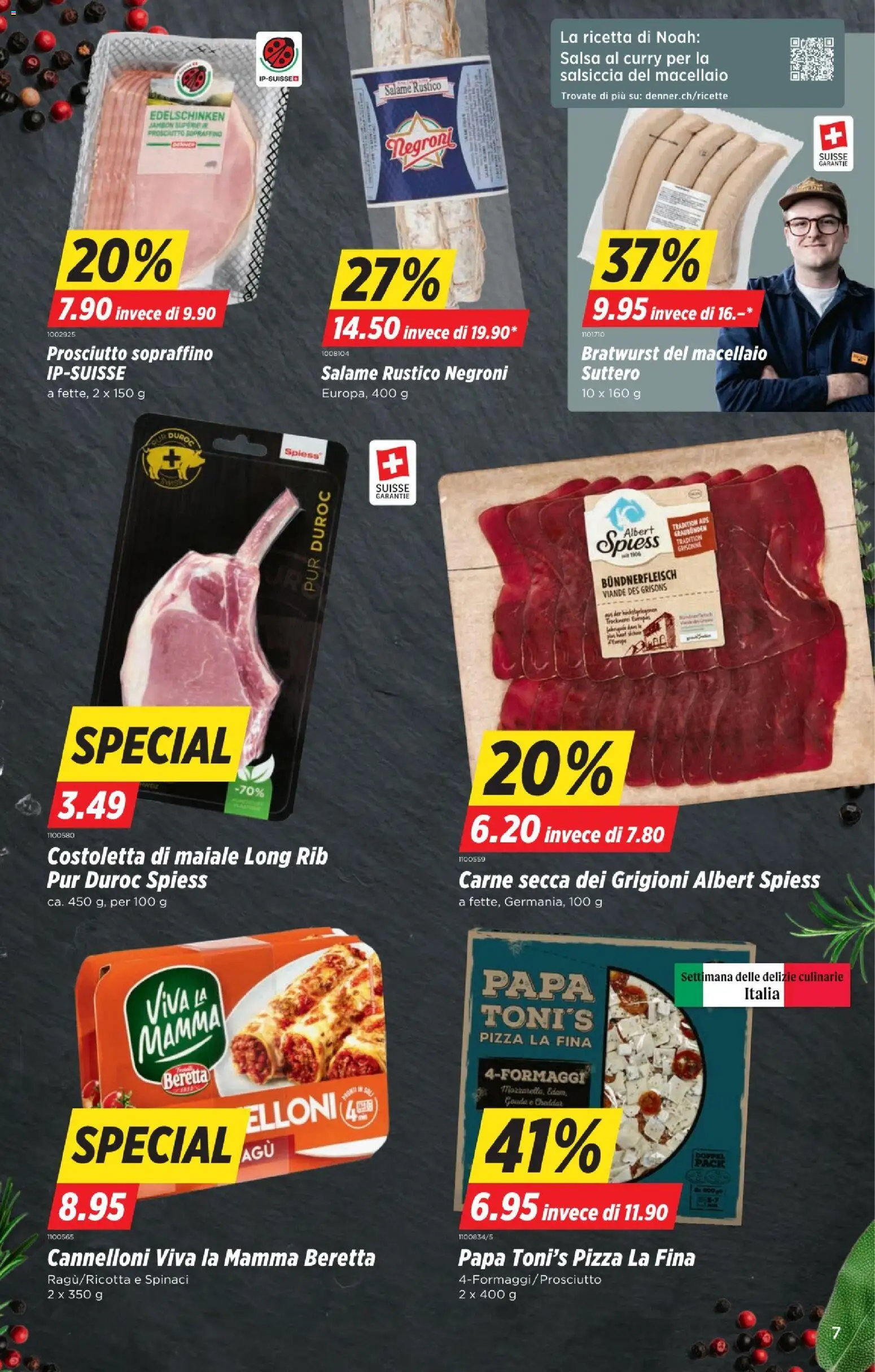 Denner aktionen IT – gültig ab 23.04.2026 | Seite: 7 | Produkte: Gouda, Salami, Pizza