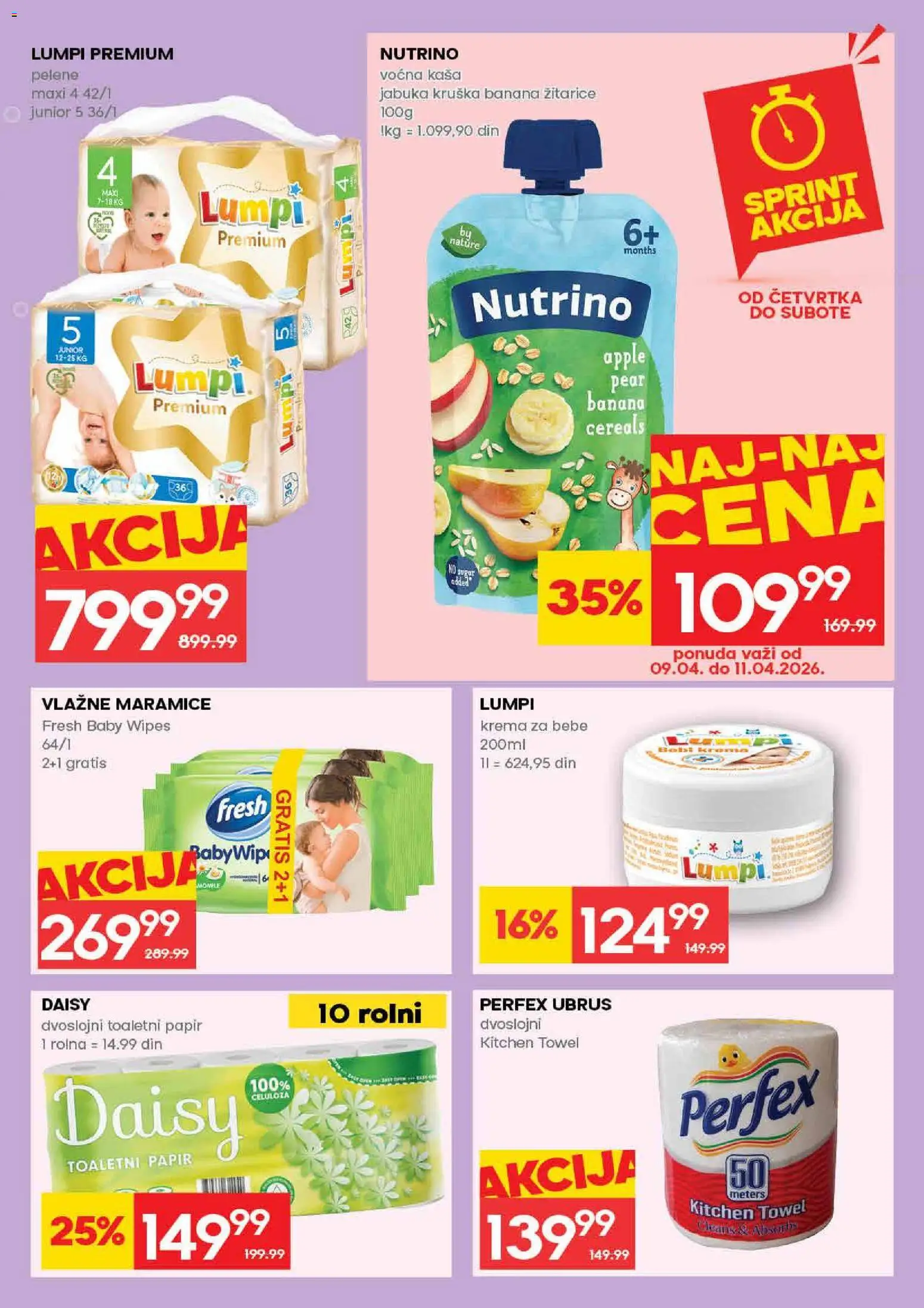 Roda katalog - važi od 09.04.2026 | Strana: 29 | Proizvode: Banana, Ubrus, Krema, Pelene