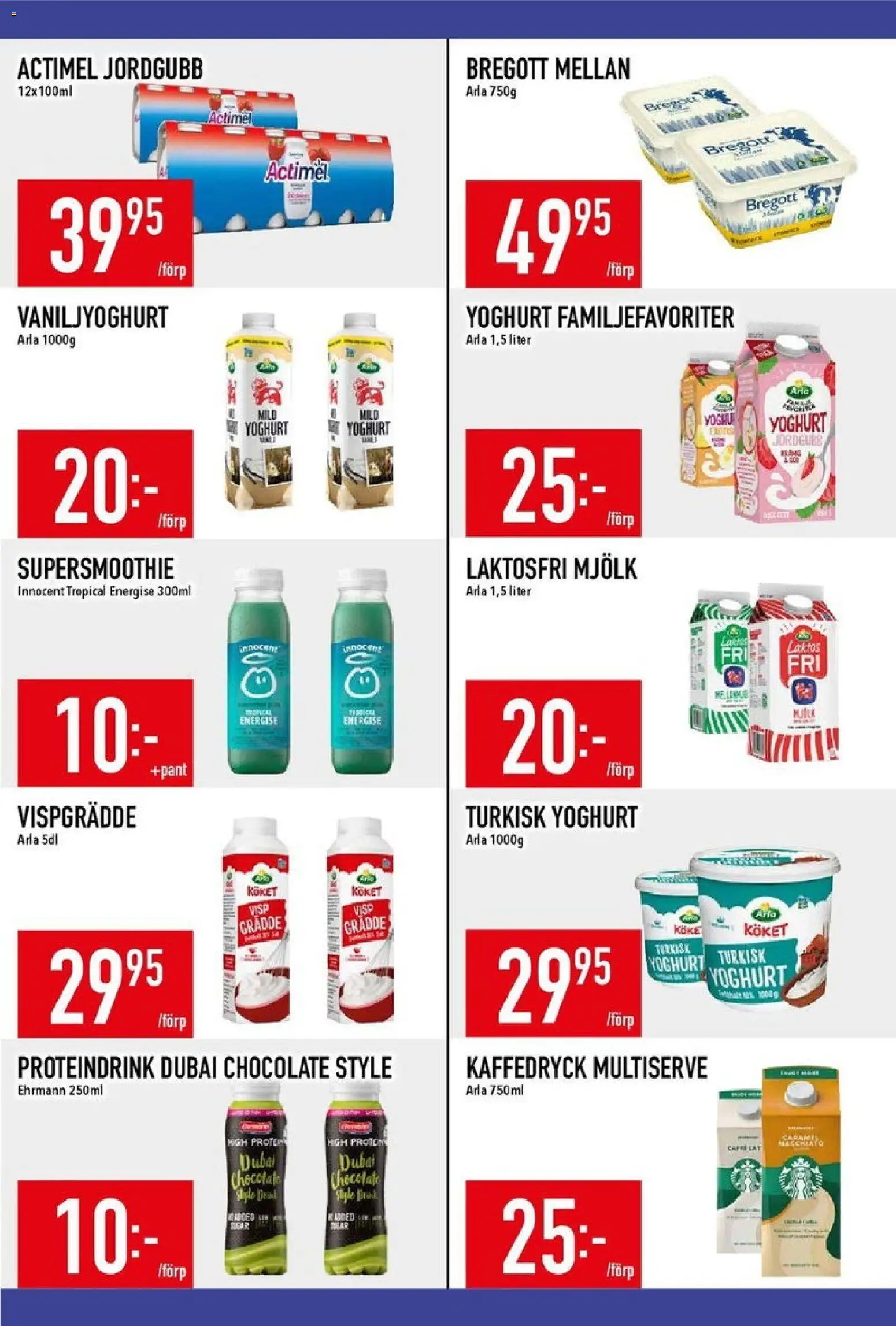 Matdax reklamblad aktuell från 27.10.2025 | Sida: 10 | Produkter: Visp, Yoghurt, Grädde, Vispgrädde