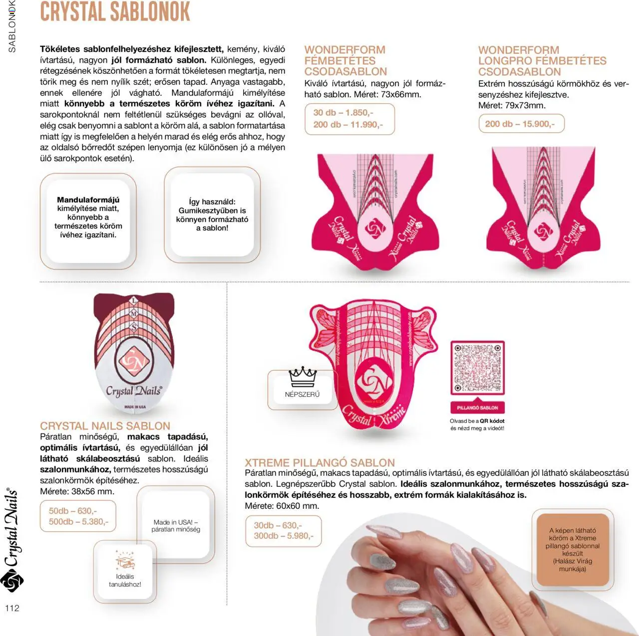 Crystal Nails akciós ujság - amely érvényes a következő dátumtól: 01.01.2024 | Oldal: 112 | Termékek: Virag