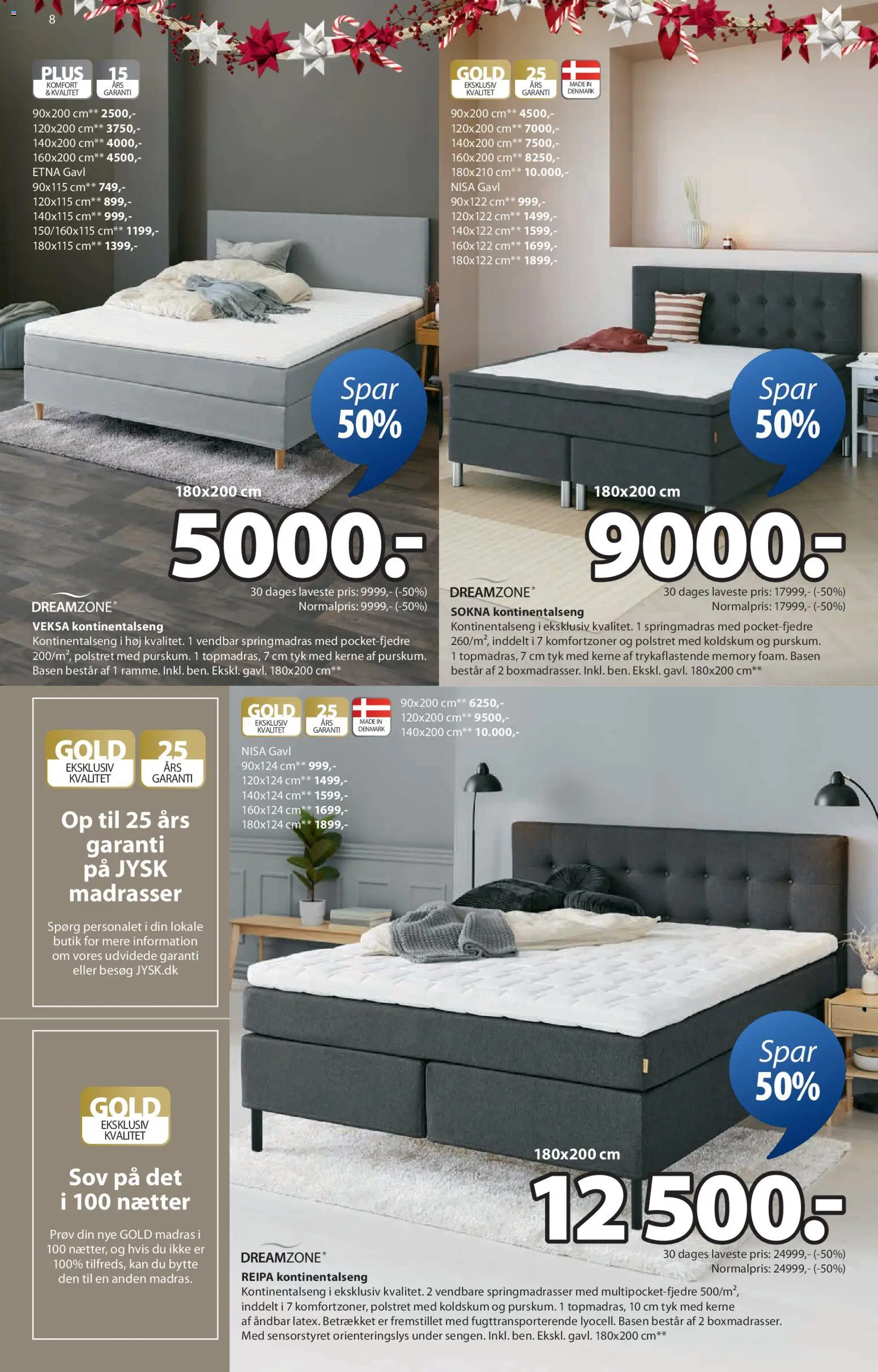 JYSK tilbudsavis – gyldig fra 17.12.2025 | Side: 8 | Produkter: Madras