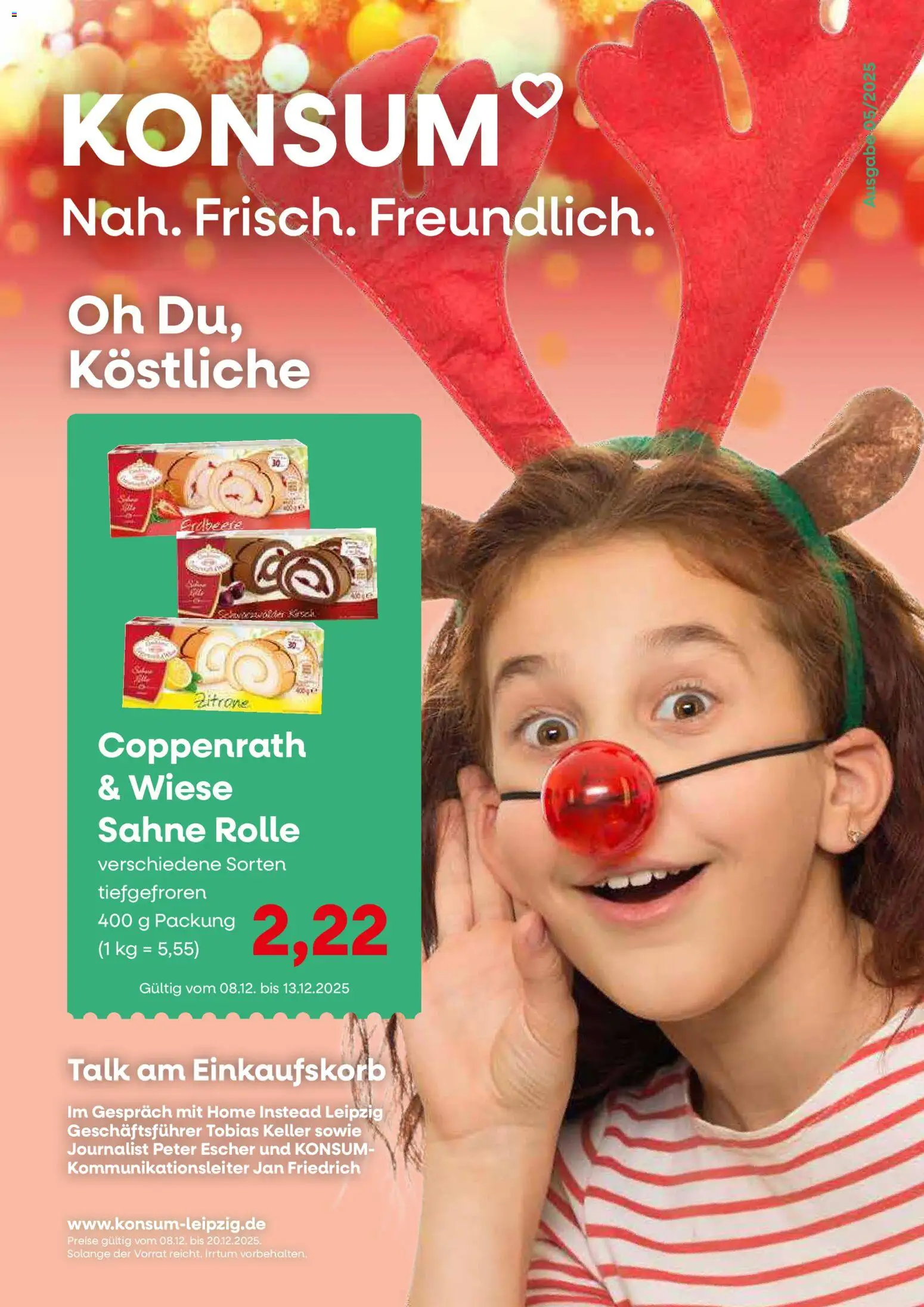 KONSUM Leipzig Kunden-journal – gültig ab 08.12.2025 | Seite: 1 | Produkte: Zitrone, Sahne