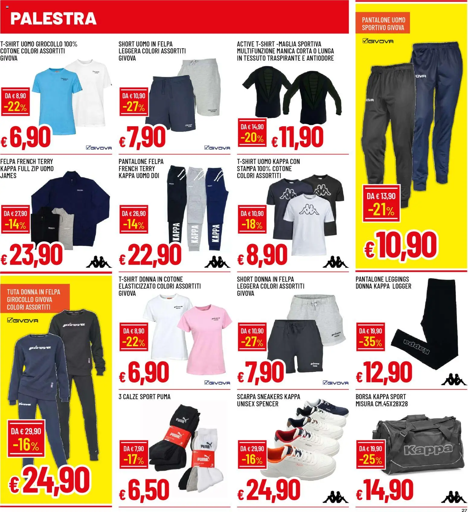 Volantino Galassia del 05.02.2026 | Pagina: 27 | Prodotti: Leggings, Sneakers, Borsa, Stampa