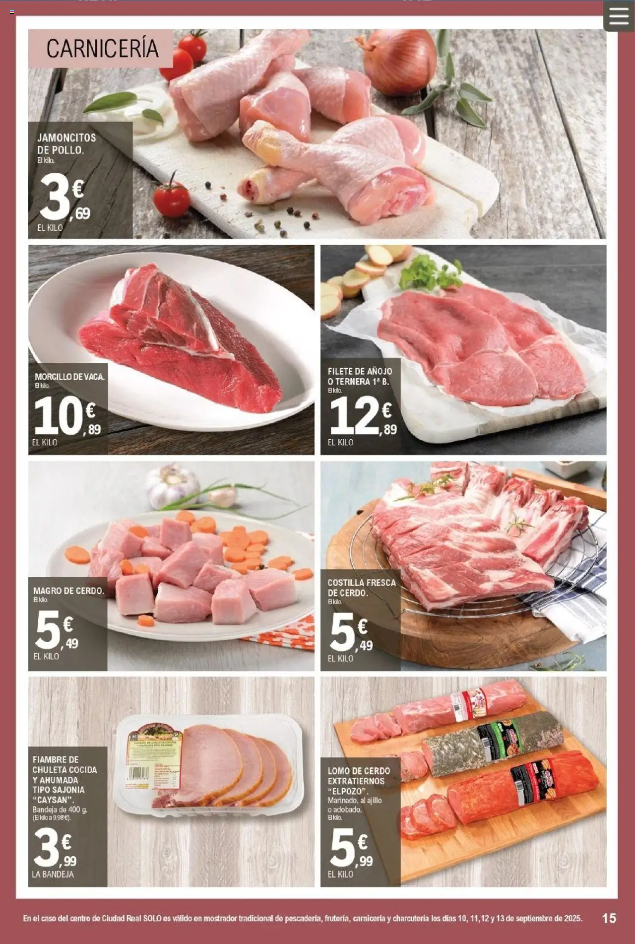 E.Leclerc folleto │ válido desde el 10.09.2025 | Página: 15 | Productos: Cerdo, Filete, Bandeja