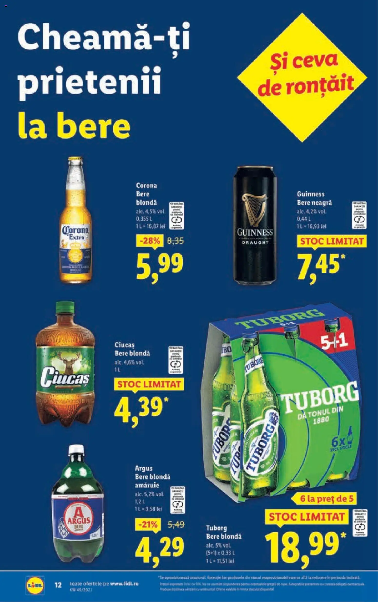 Noul catalog Lidl – valabil de la 01.12.2025 | Pagină: 12 | Produse: Bere