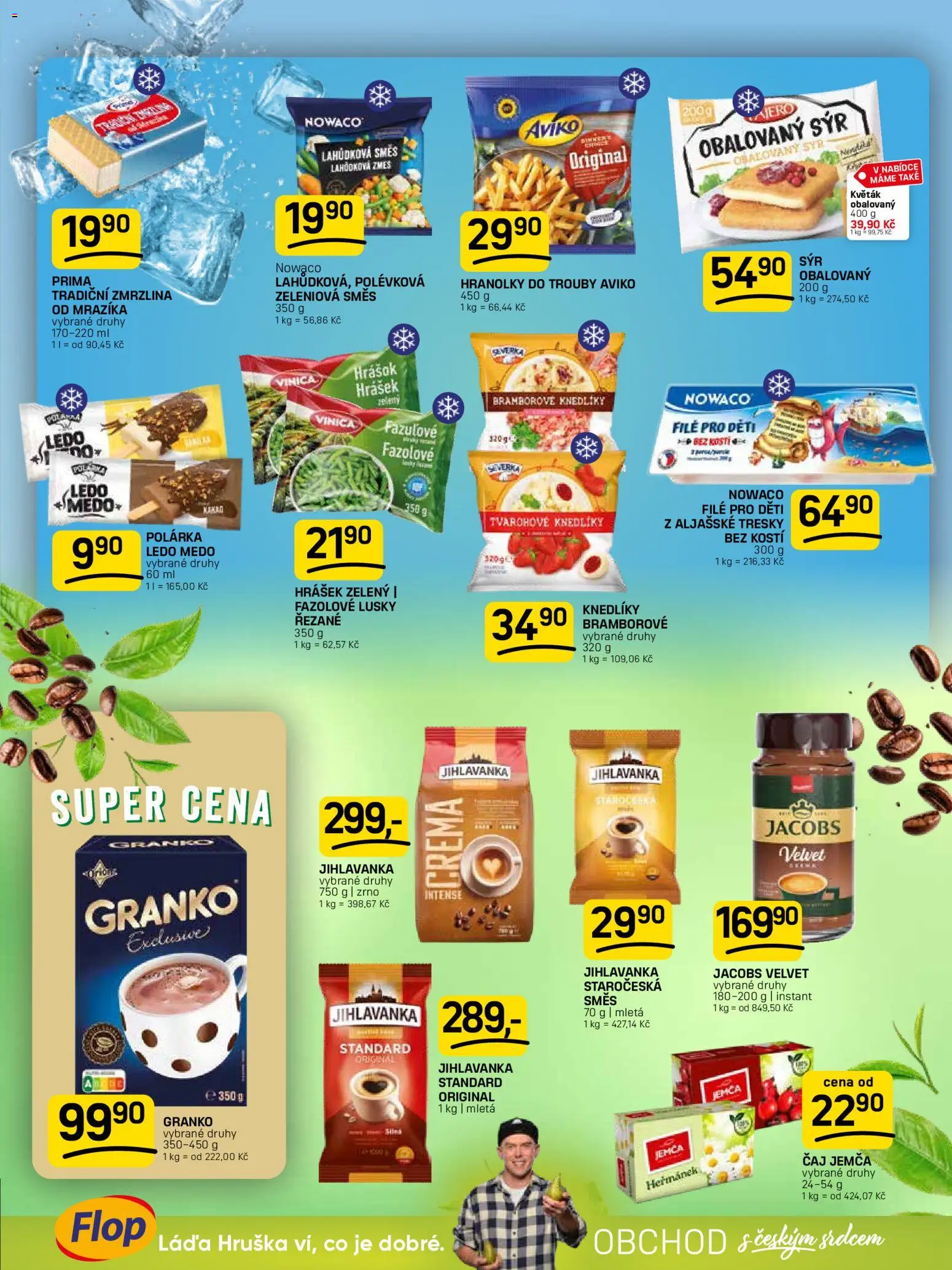 Flop leták od 15.04.2026 | Strana: 7 | Produkty: Sýr, Květák, Zmrzlina, Jacobs