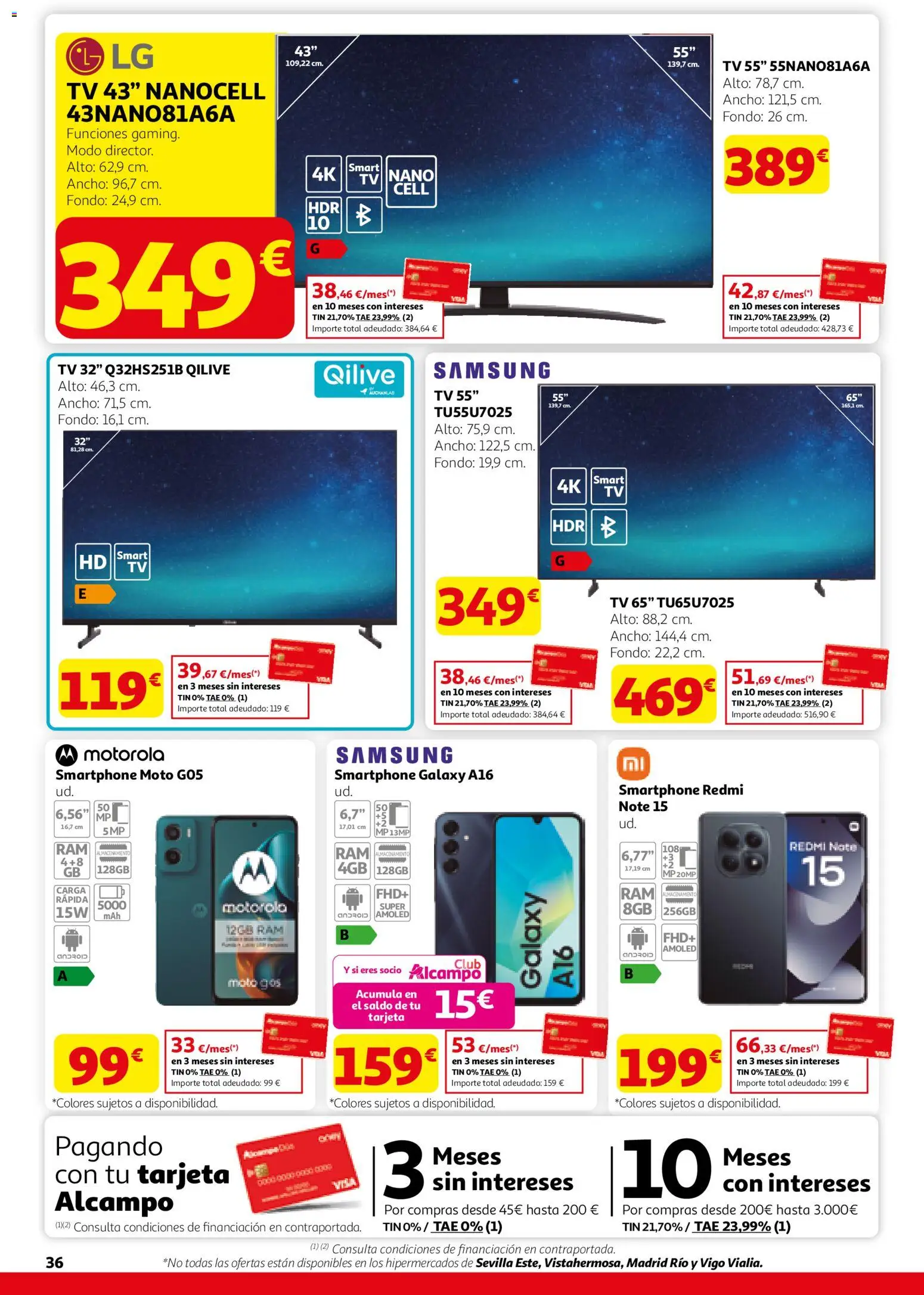 Alcampo HGU MadridActívate en Primavera │ válido desde el 12.03.2026 | Página: 36 | Productos: Smartphone