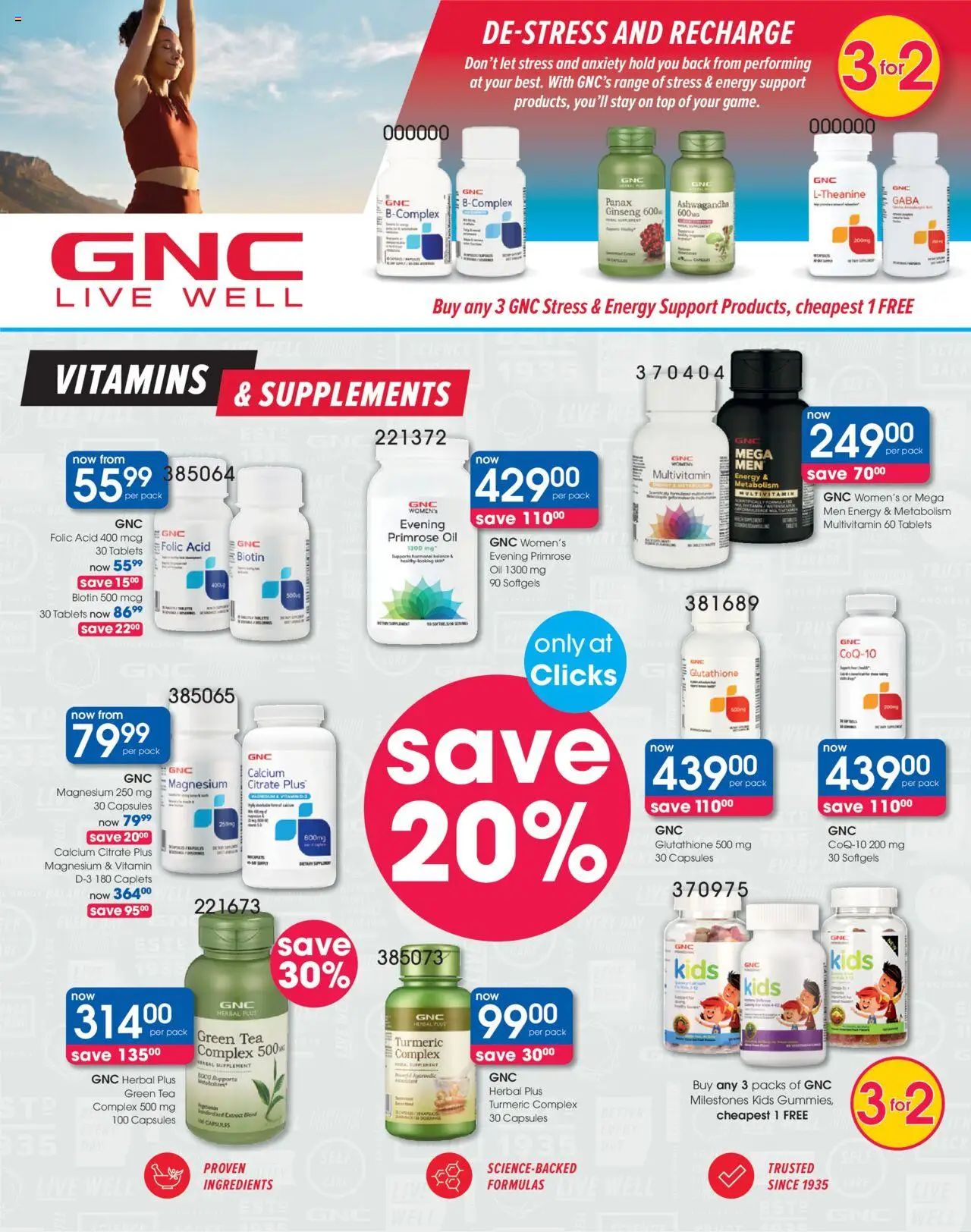 Clicks Specials │ valid from 21.08.2025 | Page: 12 | Products: Vitamins, Oil, Tea, Supplements