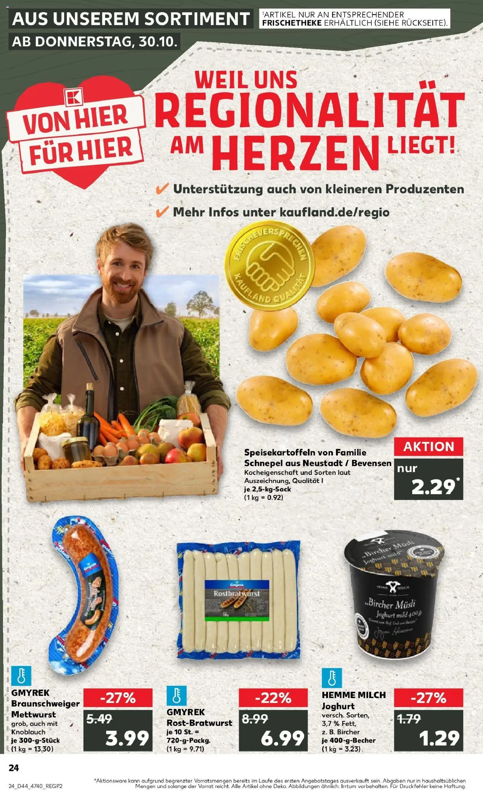 Kaufland prospekt Hannover	 – gültig ab 30.10.2025 | Seite: 24 | Produkte: Musli, Milch, Joghurt, Knoblauch