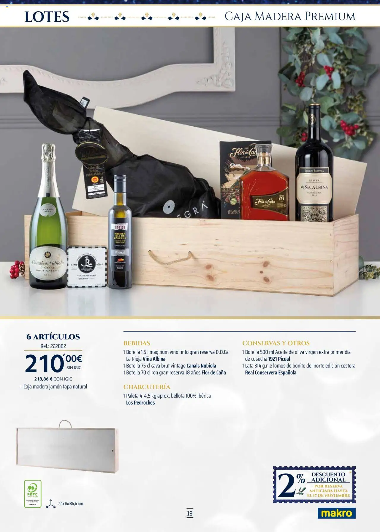 Makro - Lotes y cestas Canarias │ válido desde el 04.10.2025 | Página: 19 | Productos: Ron, Aceite, Aceite de oliva virgen extra, Caja